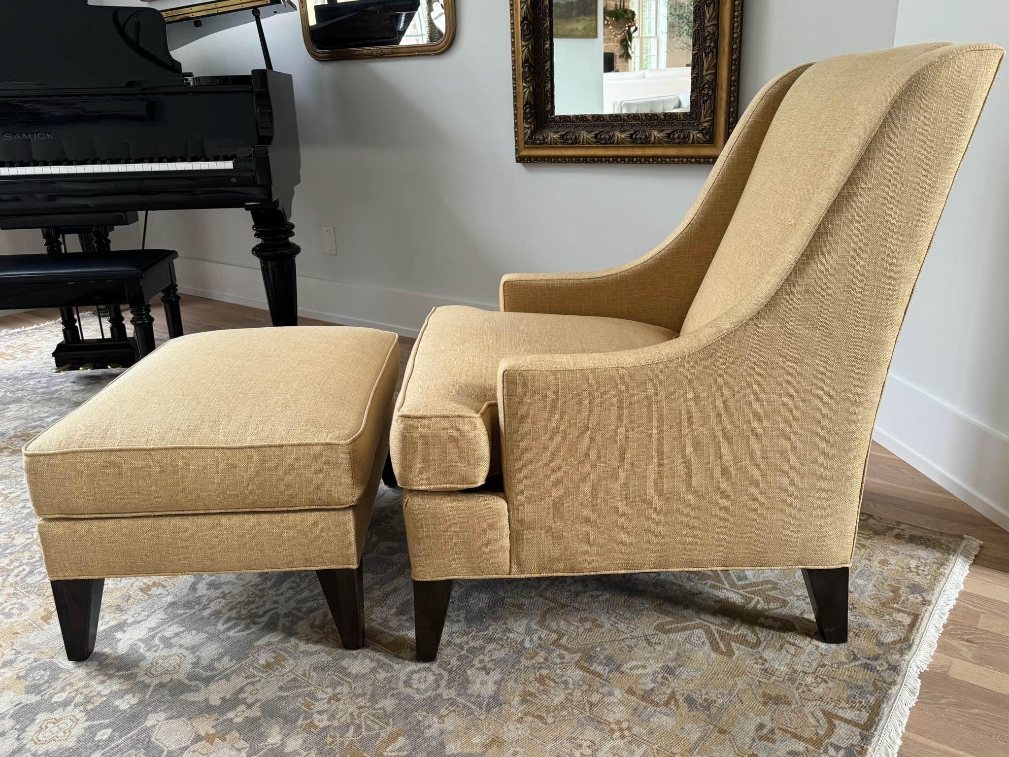Ethan Allen Emerson Chair and matching ottoman, never used - Sofas ...