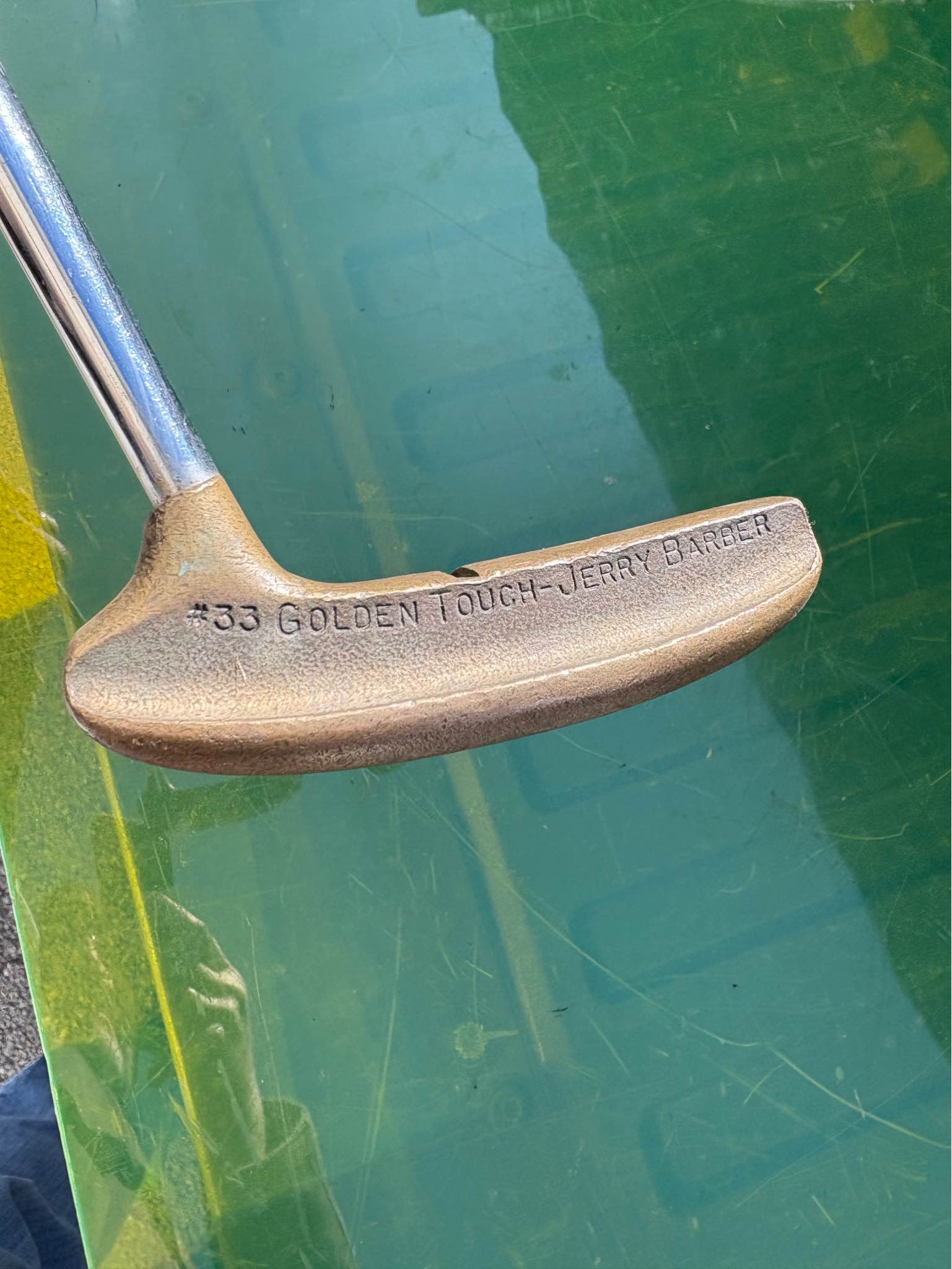 Vintage #33 Golden Touch, Jerry Barber Putter. 32.5”. Steel shaft 