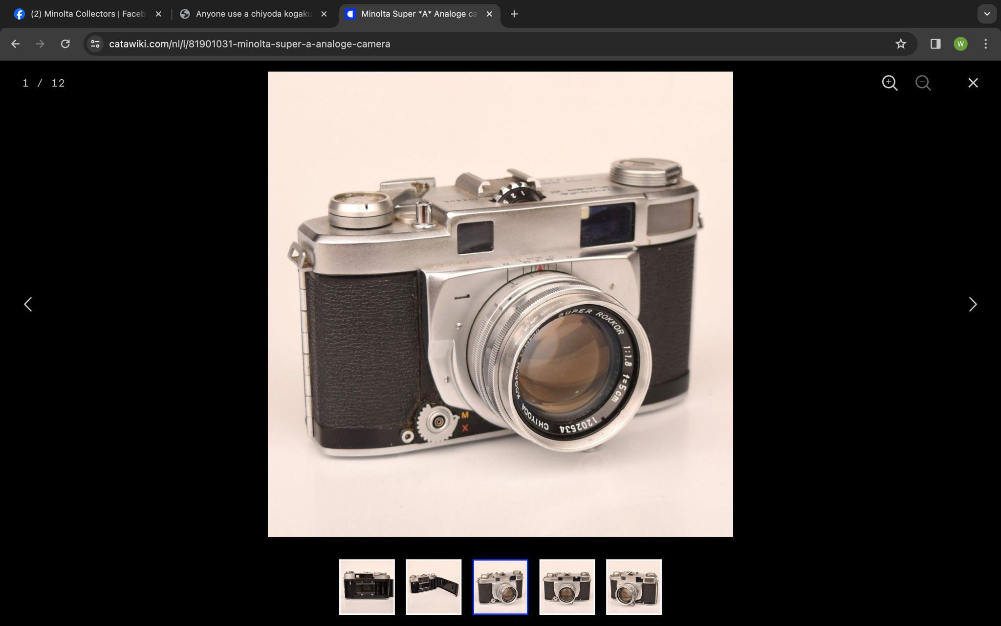 Minolta Chiyoda Kogaku Super Rokkor 50mm f1.8 lens