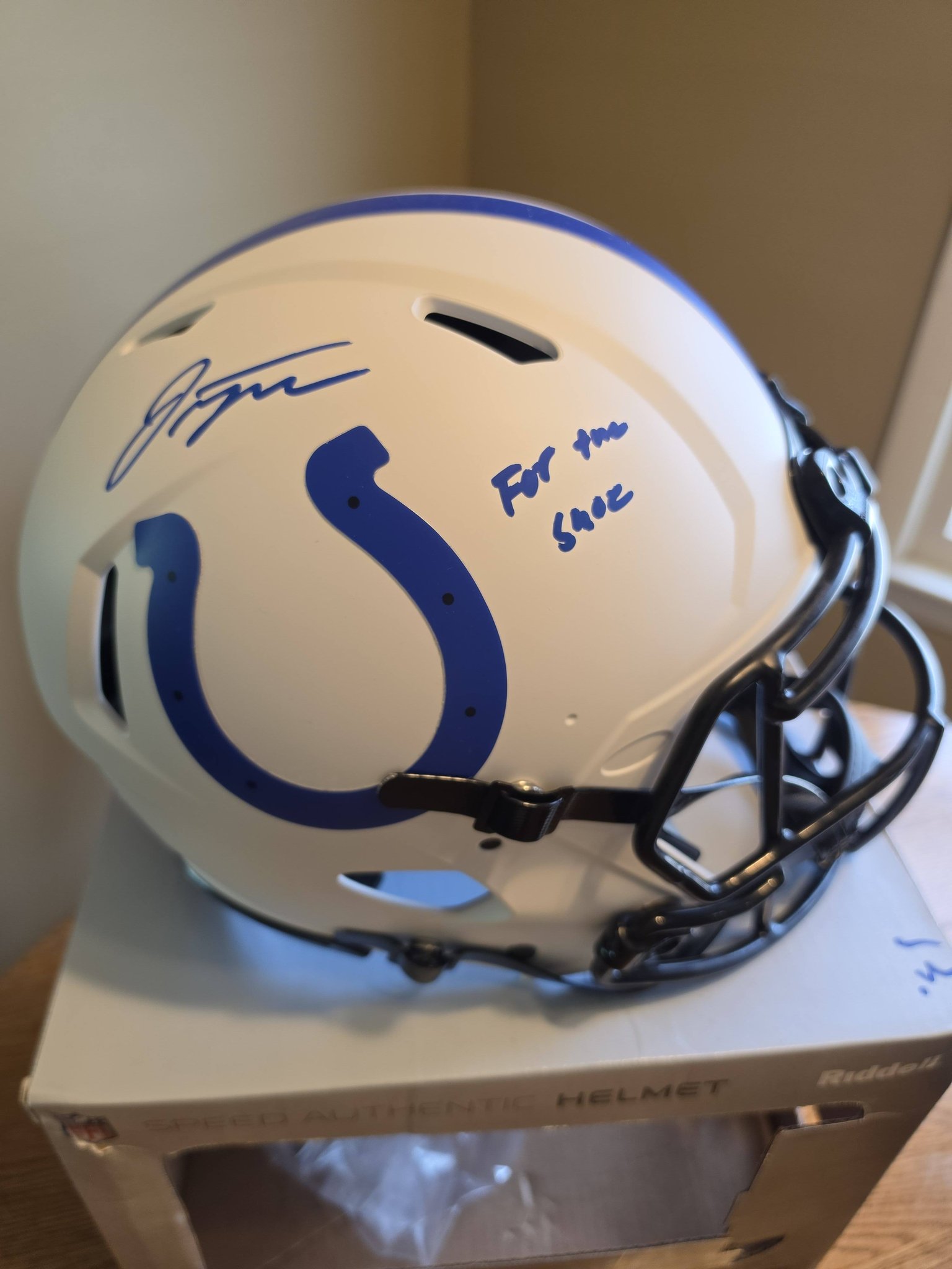 colts blaze football helmet Quenton Nelson Signed Signed Indianapolis Lunar Eclipse Alternat  SPORTSCRACK Full Sized Helmets by Riddell Jonathan Taylor Signed Colts Full-Size