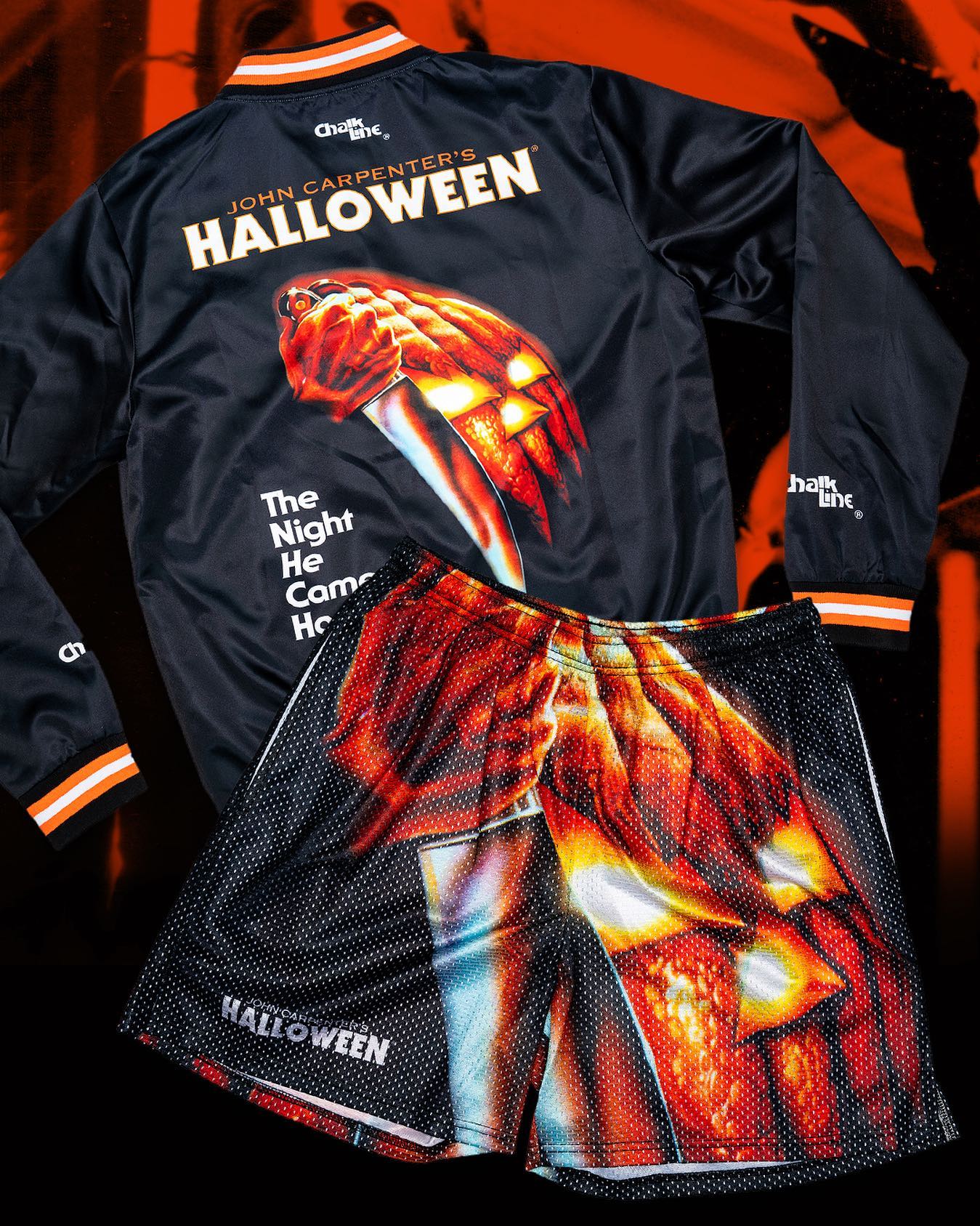 Chalk Line Apparel - The Halloween Satin Logo Jacket and Oversized 
