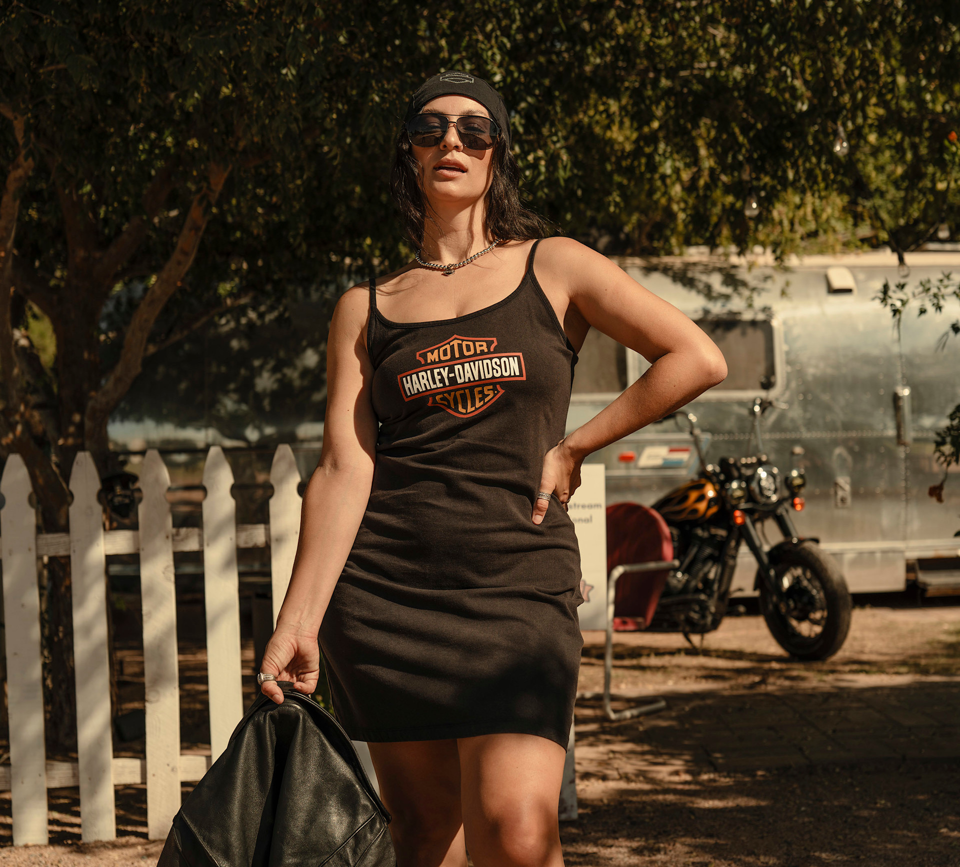classic tank dress 🖤 EASY, COMFY & ALL HARLEY. The Vintage B&S brings laid-back H-D style with a heavy acid wash for that perfectly worn-in look, plus adjustable spaghetti straps and a Gentle Cycle Cravure Christmas Women's Plus Occasion: Holiday Size:38 Short Jacket Organic cotton tank