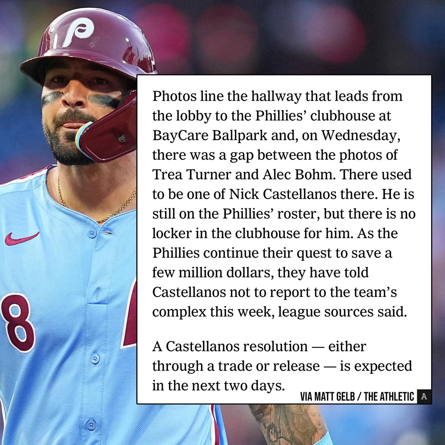 Talkin' - The Phillies told Nick Castellanos not to report to camp, and ...