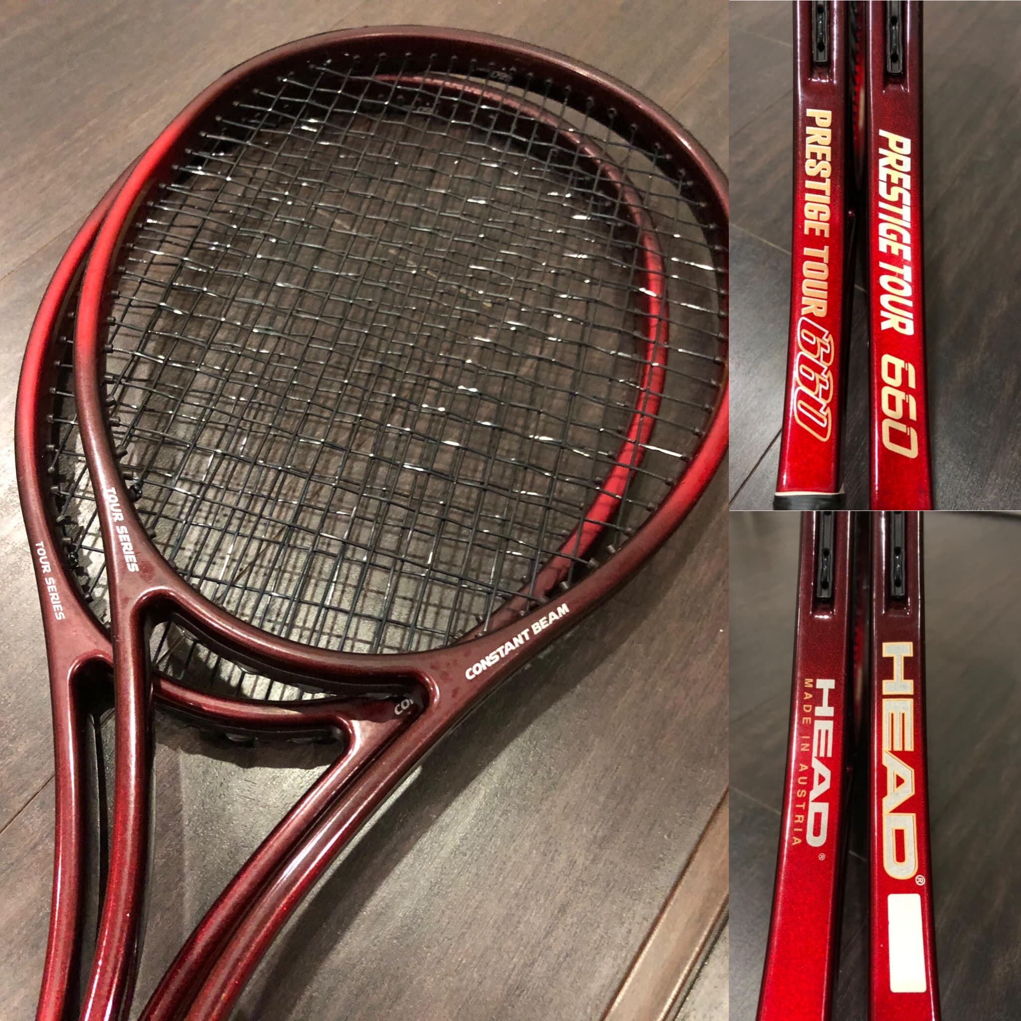 The HEAD Tennis Prestige Tour 660 at 102 sq inches with suspension