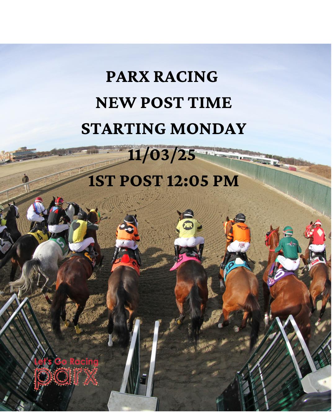 Pennsylvania - Post time change starting this Monday 11/3 for 1st post ...