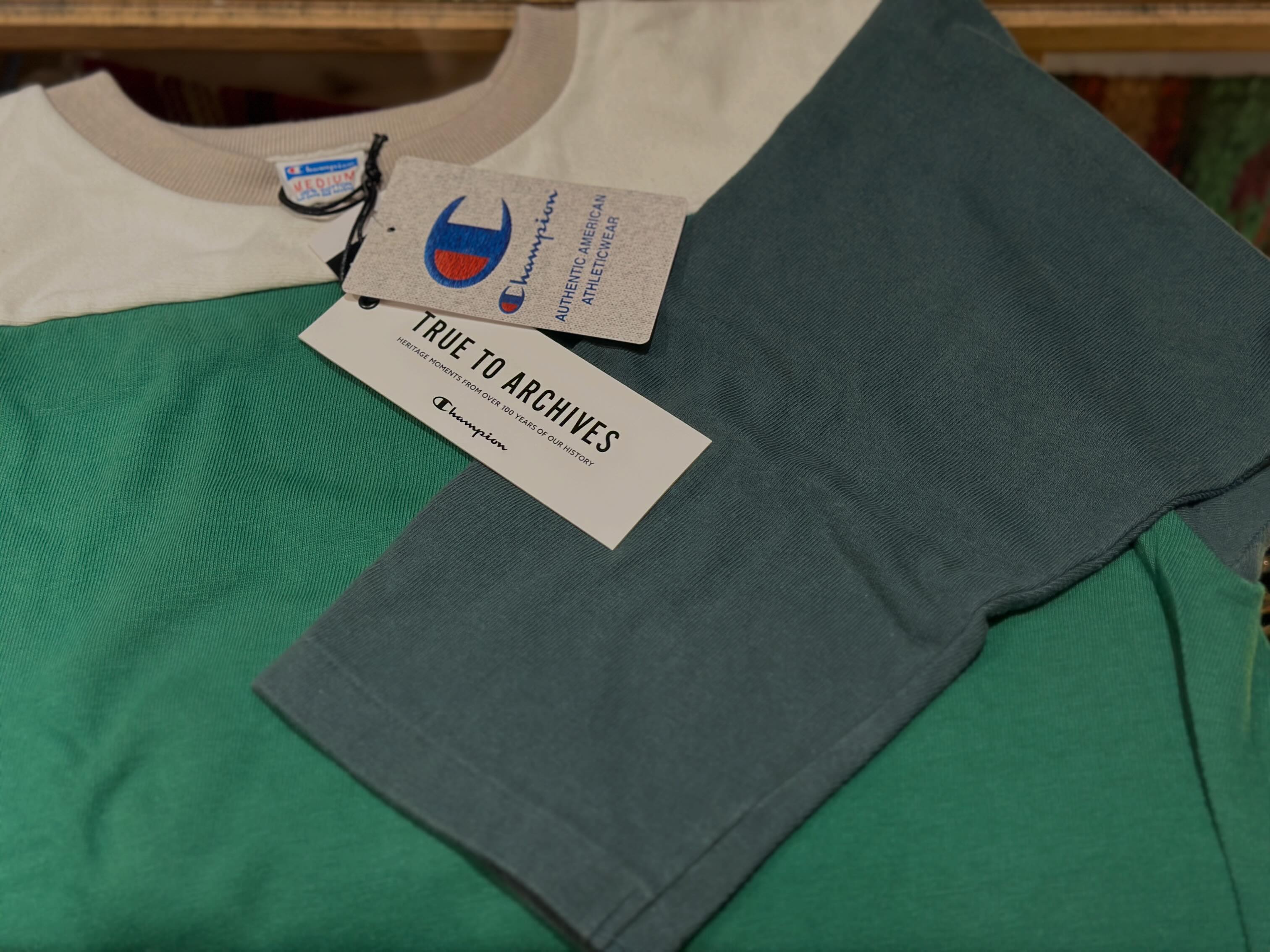 CHAMPION 3/4 SLEEVE FOOTBALL T-SHIRT 70sのバータグ 激レア