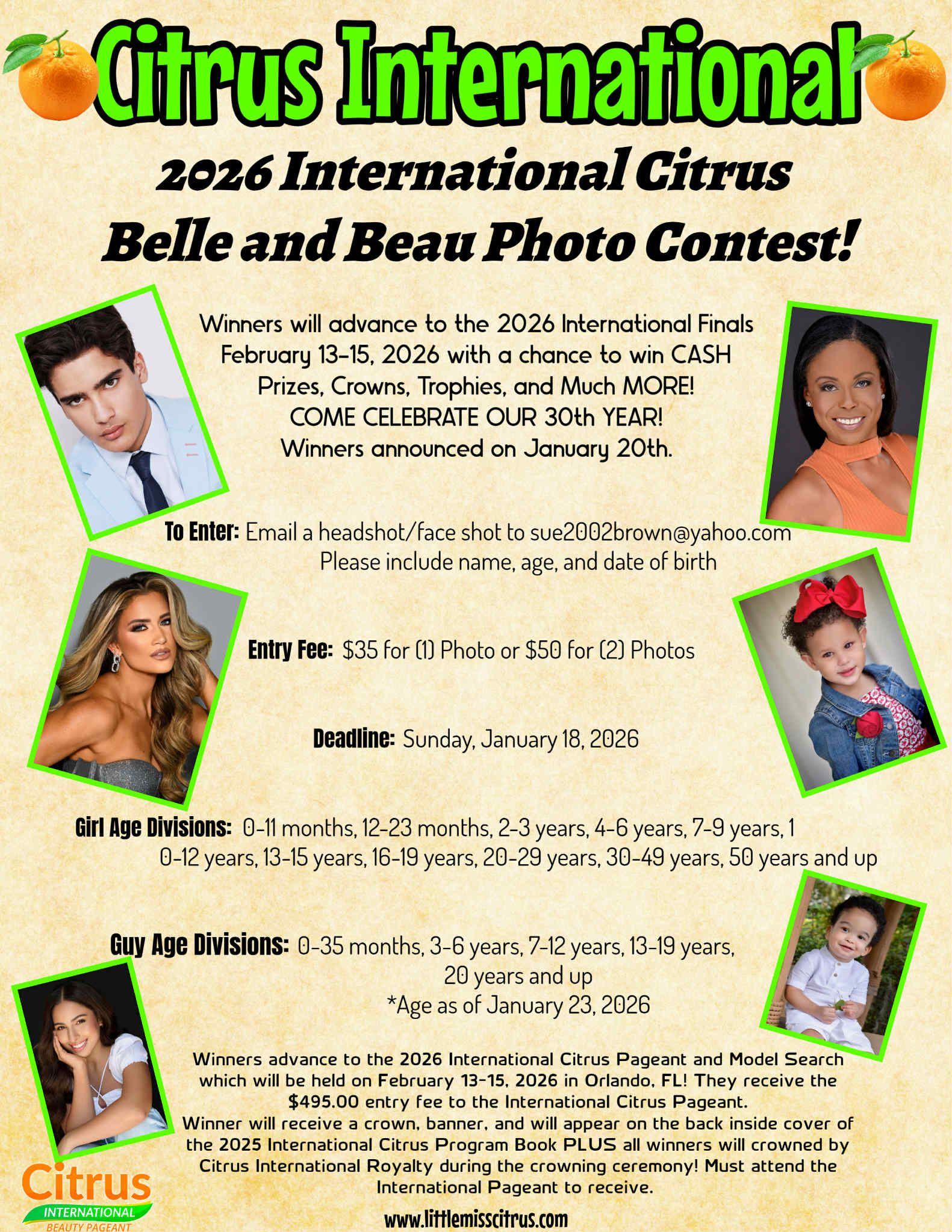 Citrus - APPLY TODAY! 2026 International Belle and Beau Photo Contest ...