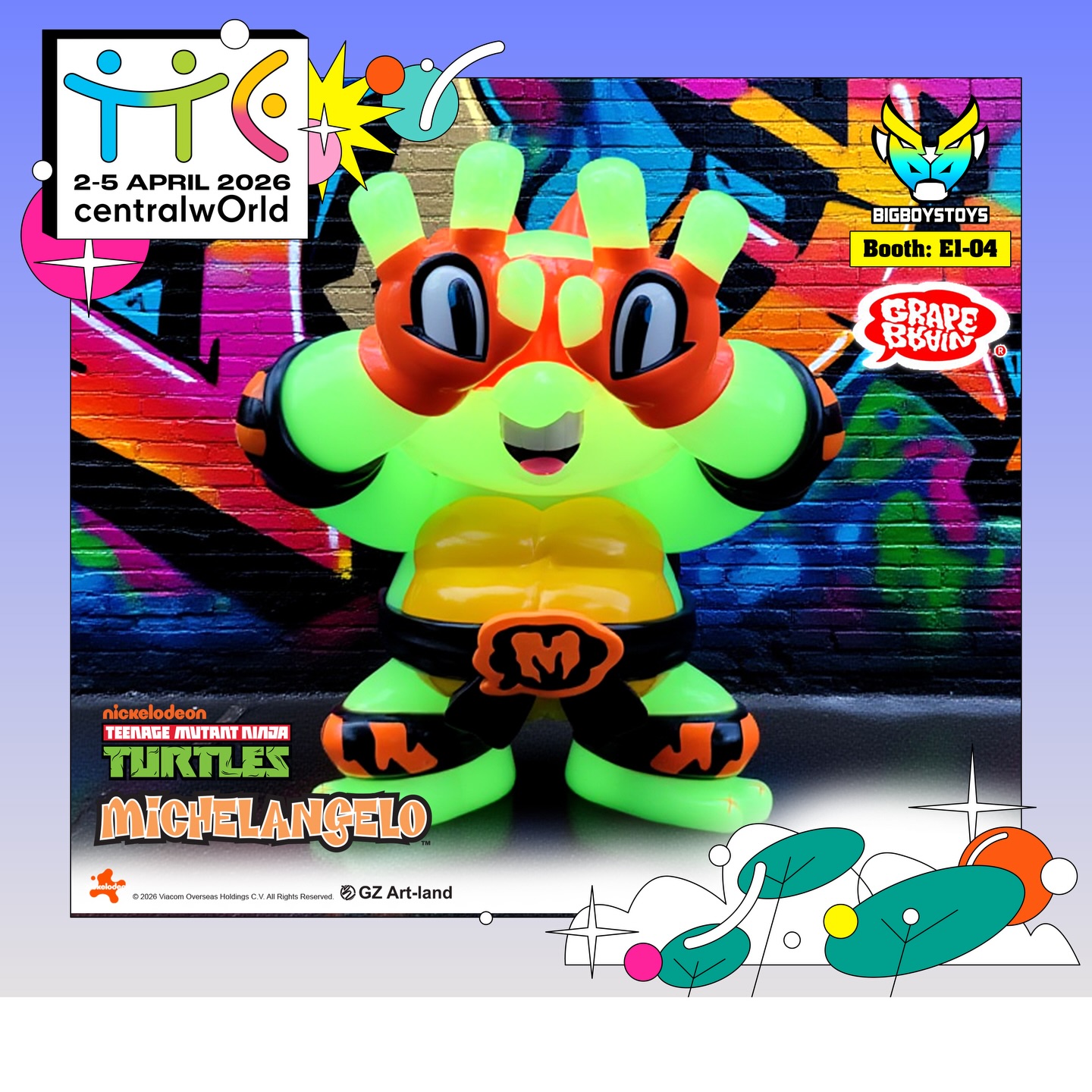 thailandtoyexpo 2026 Products> @grapebrain_rage TMNT x Grape Brain