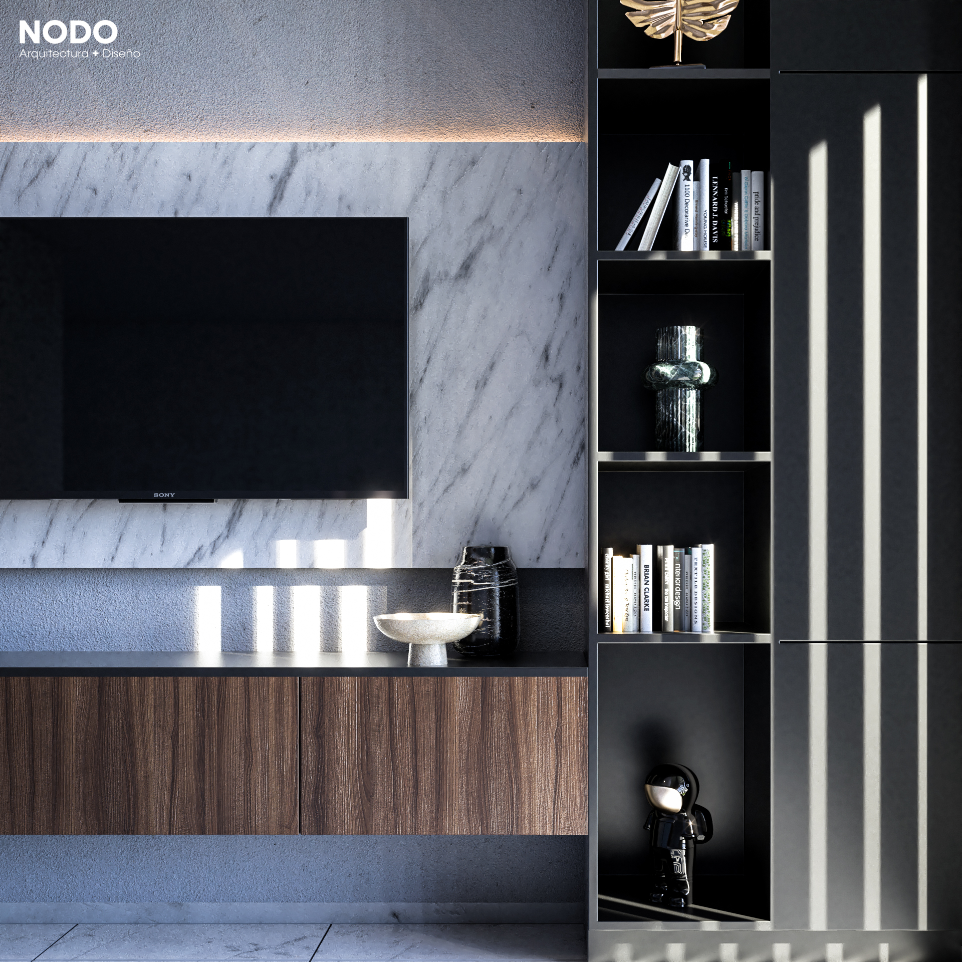 NODO - RENDER INTERIOR SALA Skp│ Vray │ Ps . . . #rendering #design # ...