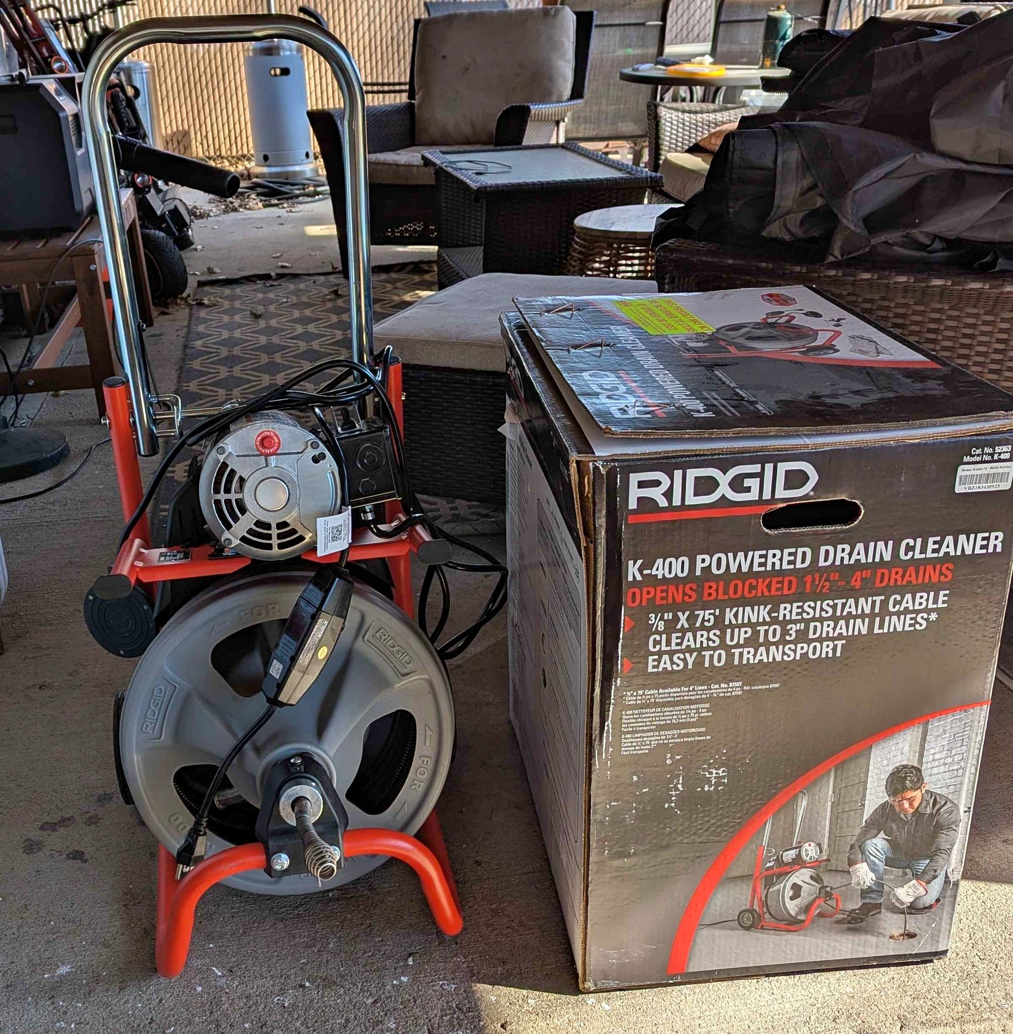 Ridgid K400 drain snake - Outdoor Power Equipment - Woodbridge, New ...