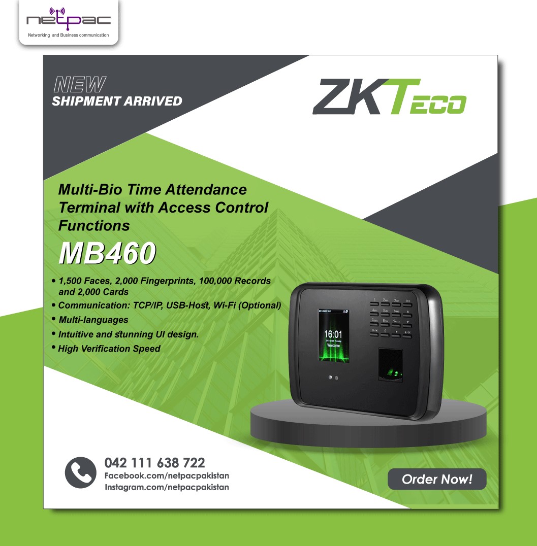 Netpac - ZKTeco Multi-Bio Time Attendance Terminal with... | Facebook