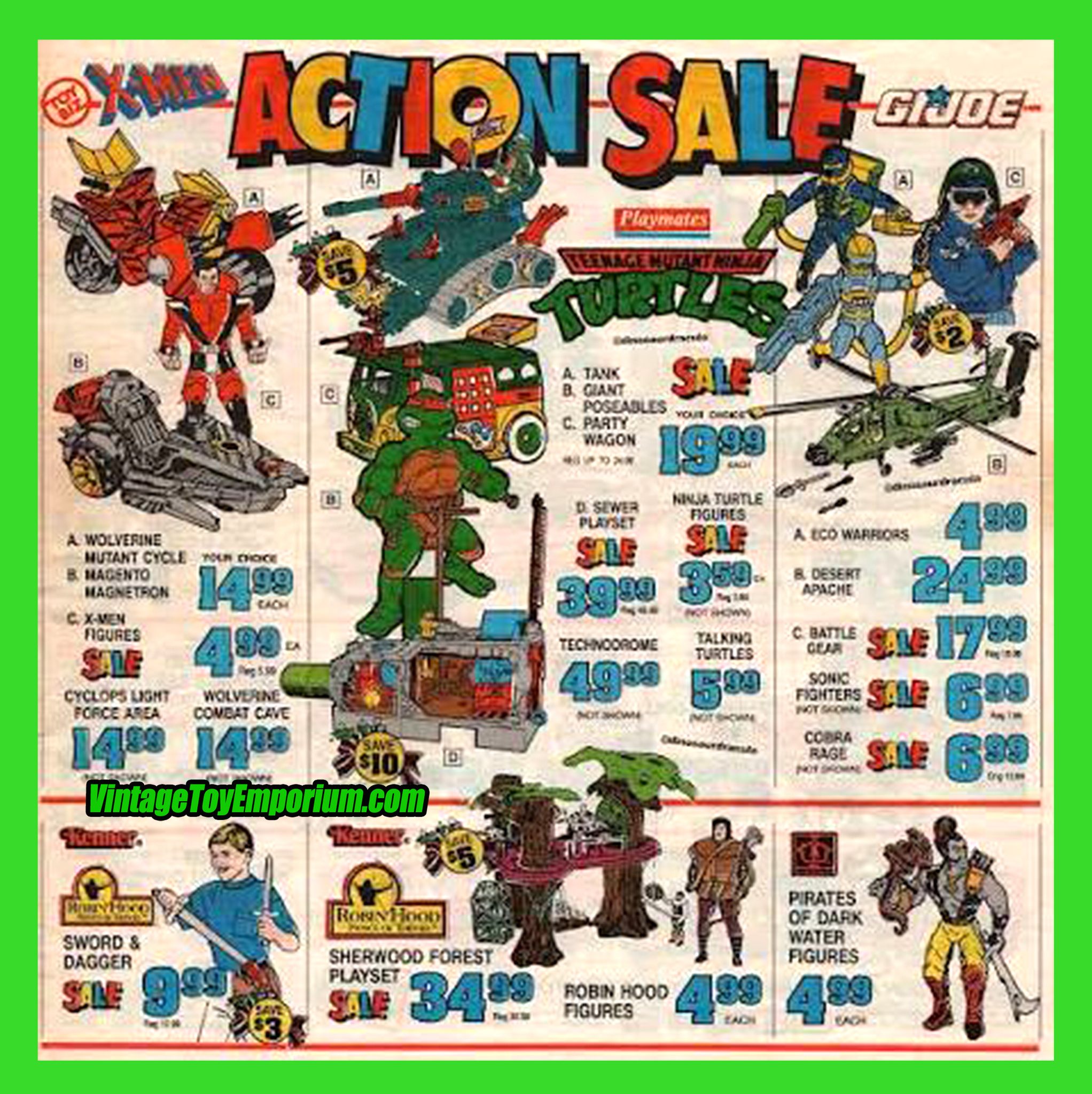1991 Playworld Circular - X-Men - Teenage Mutant Ninja Turtles