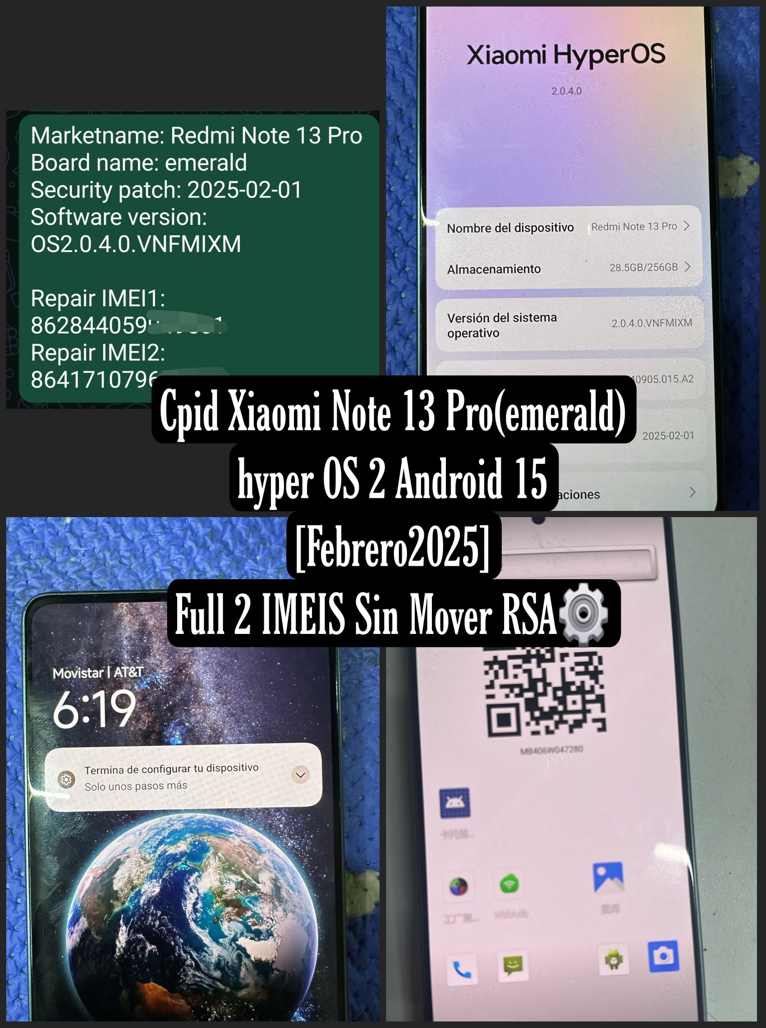 German - Repair IMEI Xiaomi Hypers OS 2 MTK Android 15 Febrero 2025⚙️ ...
