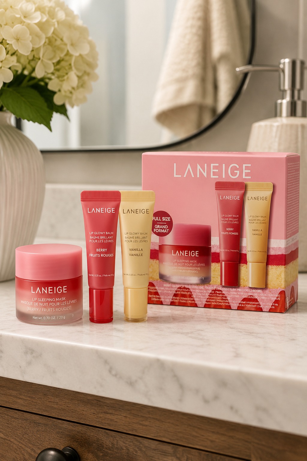 Laneige Lip Trio Set Only $21 shipped. This set includes a full