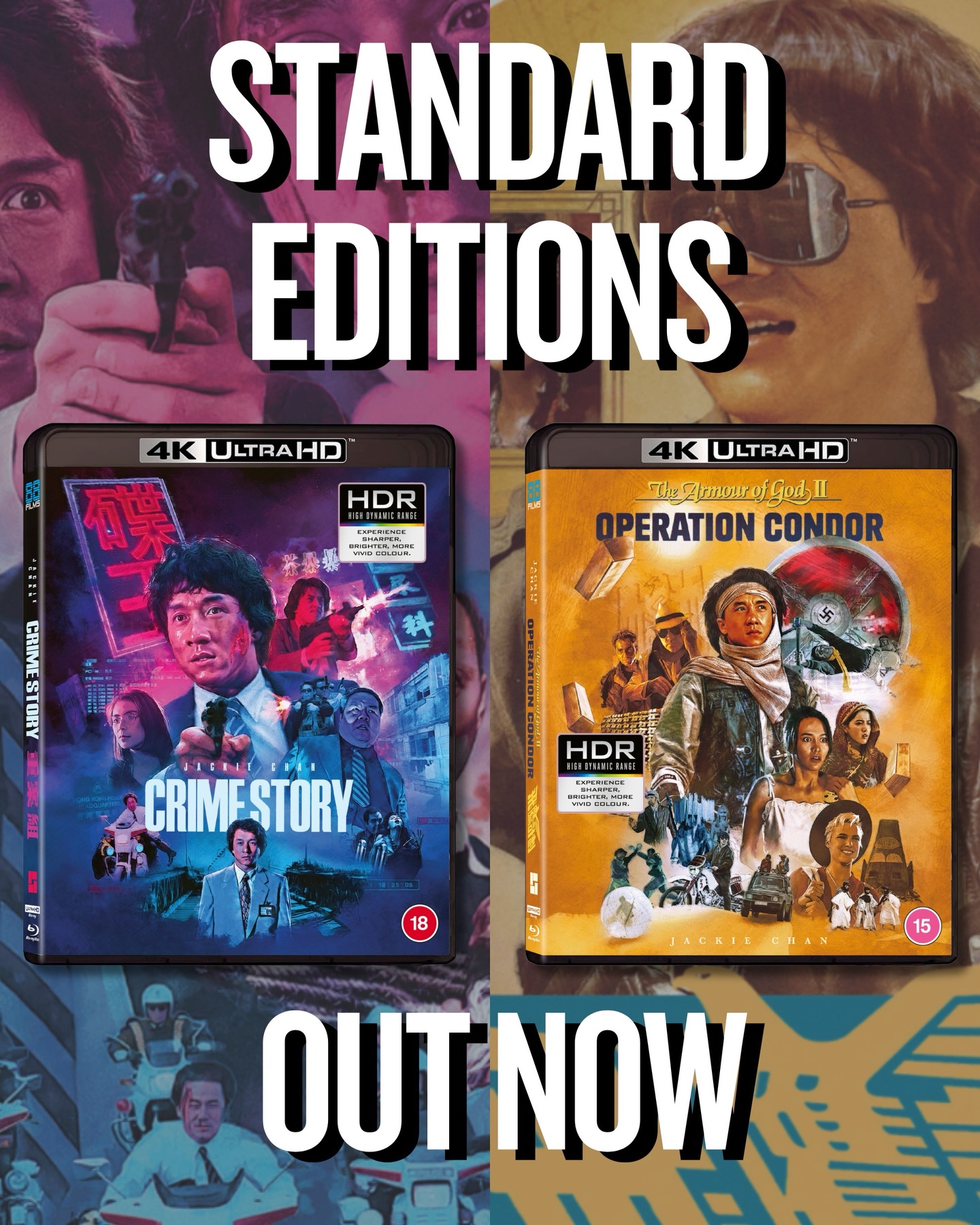 OUT NOW*** Two standard editions of some classic Jackie 4K action 