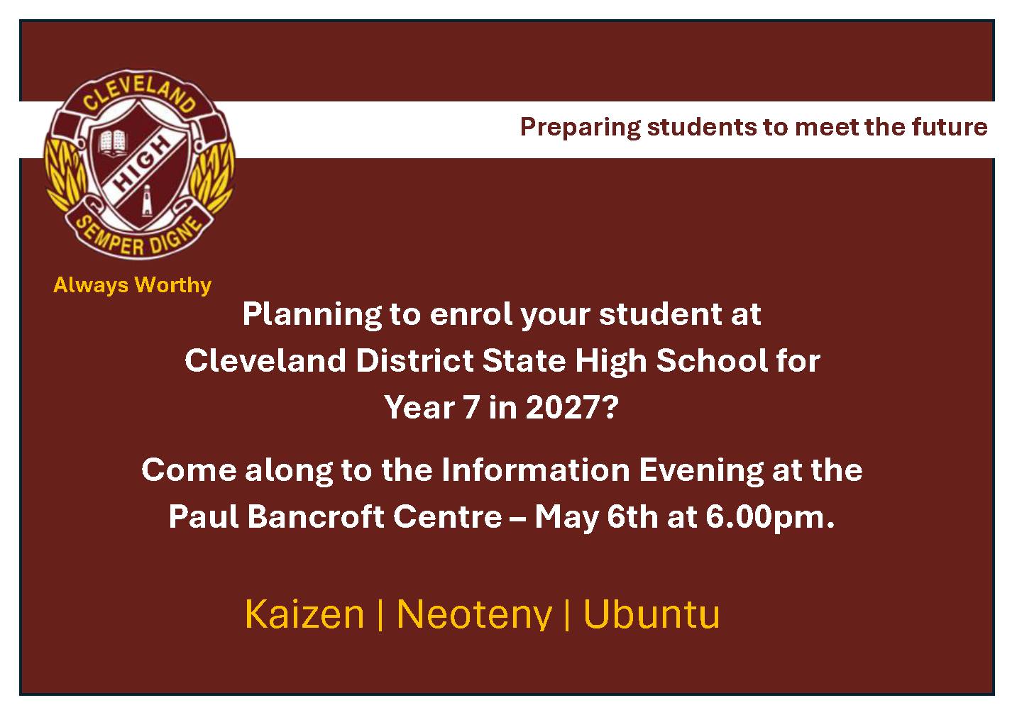 Cleveland District... - Cleveland District State High School