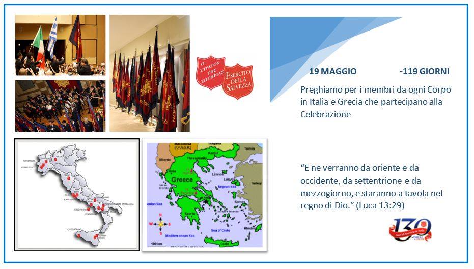 Esercito della Salvezza - Oggi - 19 Maggio, mancano 119 giorni alla ...