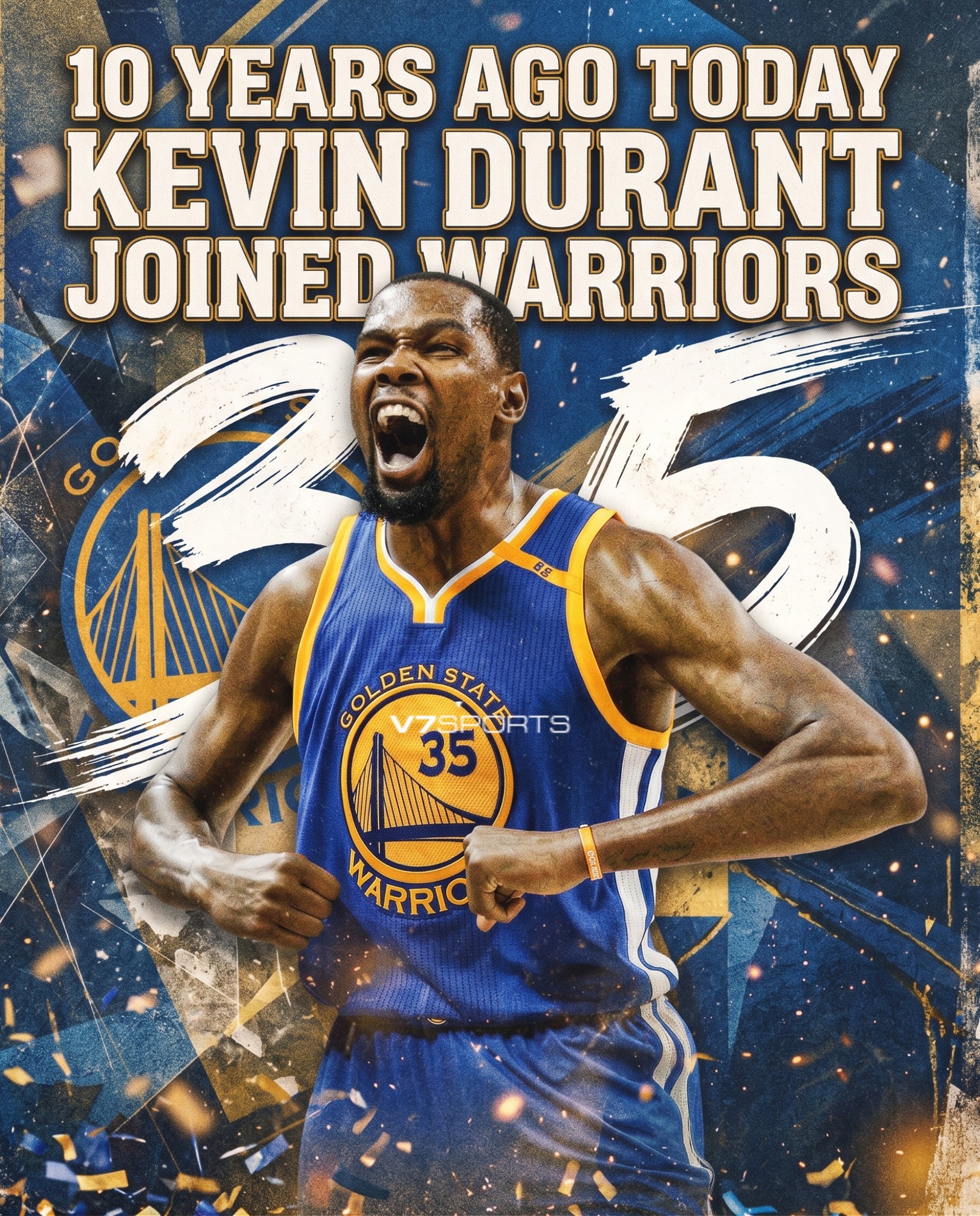 kevin durant jersey dress 10 years ago today, joined The Golden State Warriors. One of the biggest moves in NBA History ... 🏀 phoenix suns city jersey 2026