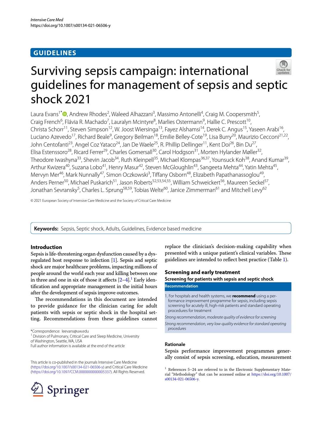 เจาะตะลุย Surviving sepsis campaign:... - หนอนน้อยอ่านเปเปอร์ | Facebook