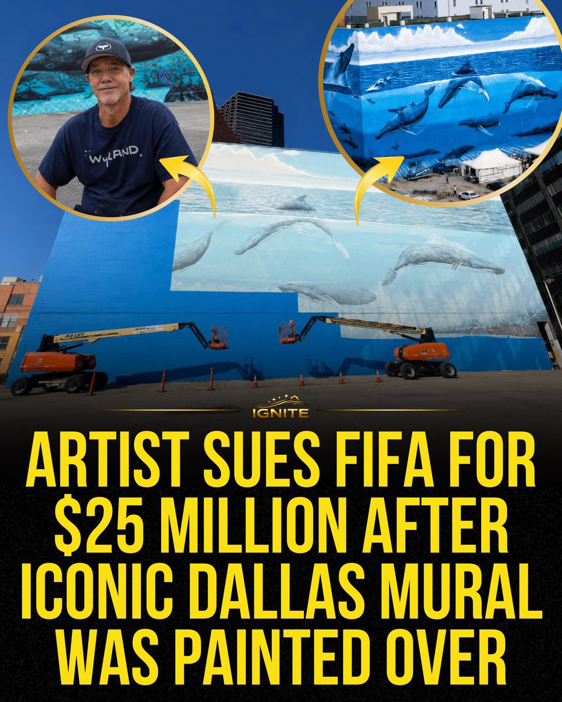 Environmental artist Robert Wyland has filed a $25 million federal
