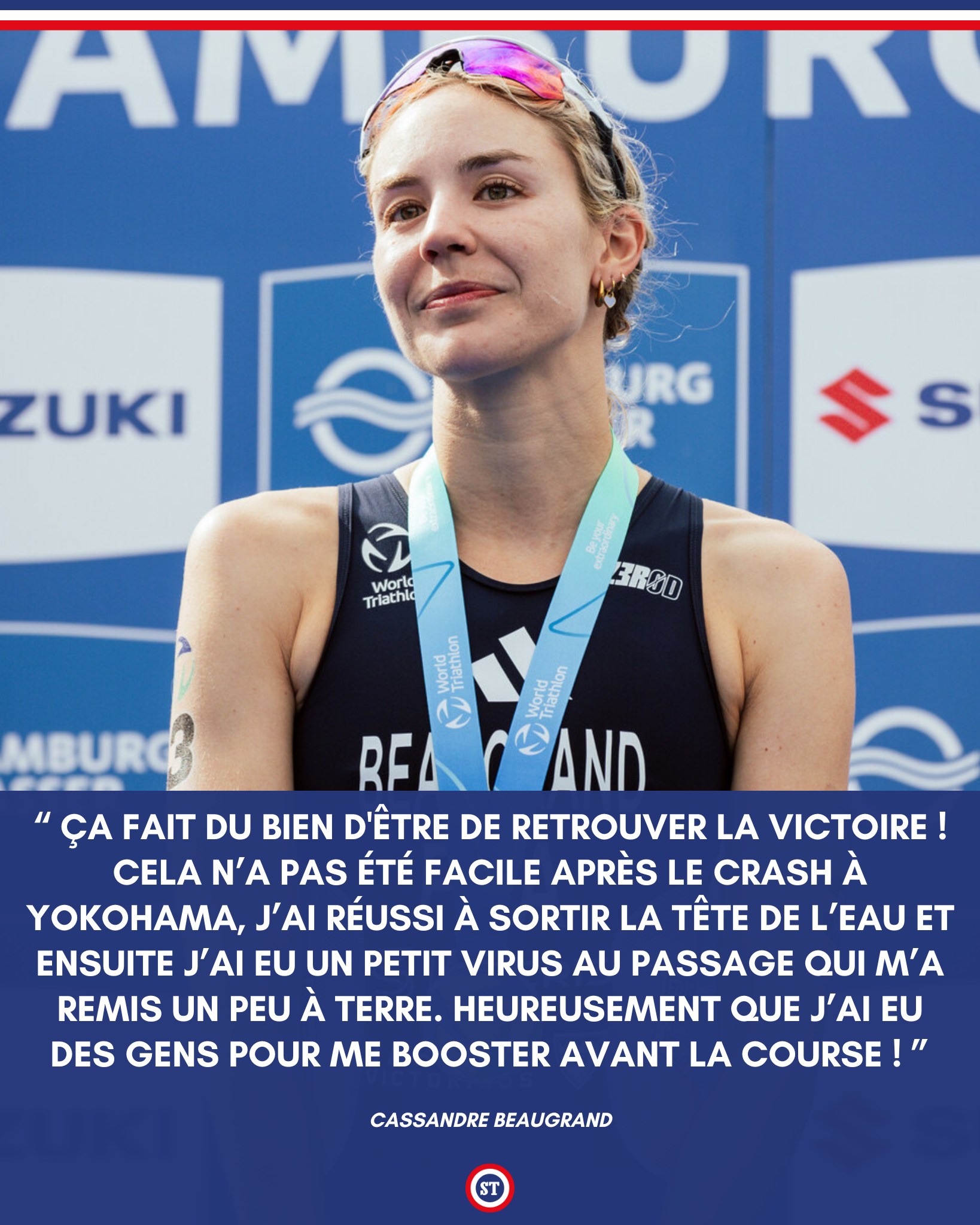 Sportricolore - 🇫🇷 La réaction de Cassandre Beaugrand après sa première ...