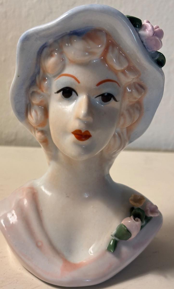 Vintage lady head vase collectibles from Japan