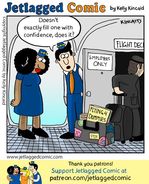 Kelly - New Cartoon Sign up for Jetlagged s E-mail Fan Club https bit ly 2gZIyes Toons, merch more at jetlaggedcomic com flightattendant crewlife stewardess jetlaggedcomic KellyKincaid comics flightcrewhumor humor pilots