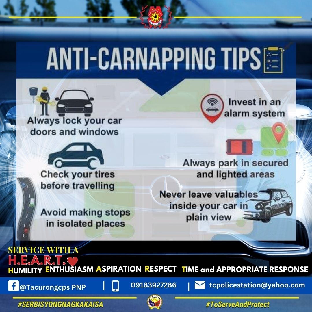 Tacurongcps Pnp - ANTI-CARNAPPING TIPS... | Facebook