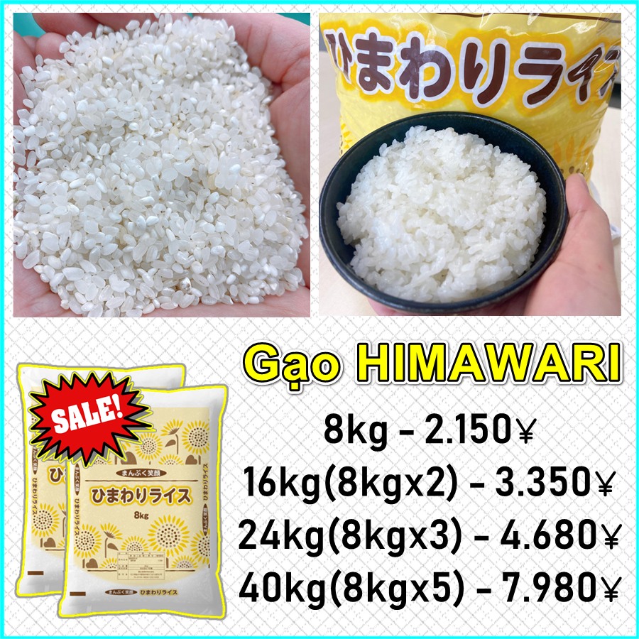 GẠO RẺ HIMAWARI 24KG 8*3 🌸𝐂𝐚̣̂𝐩 𝐍𝐡𝐚̣̂𝐩 𝐆𝐈𝐀́ 𝐆𝐀̣𝐎 𝐍𝐇𝐀̣̂𝐓 𝐑𝐄̉ từ T10