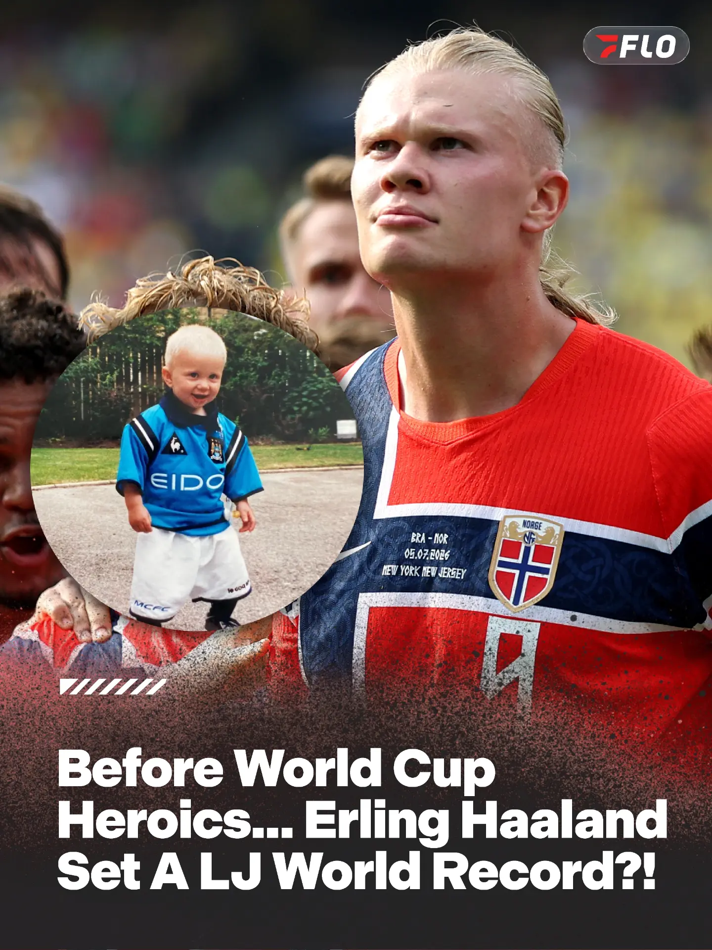 馬上の人 🤯 That's right - Erling Haaland holds the Age 5 World Record for