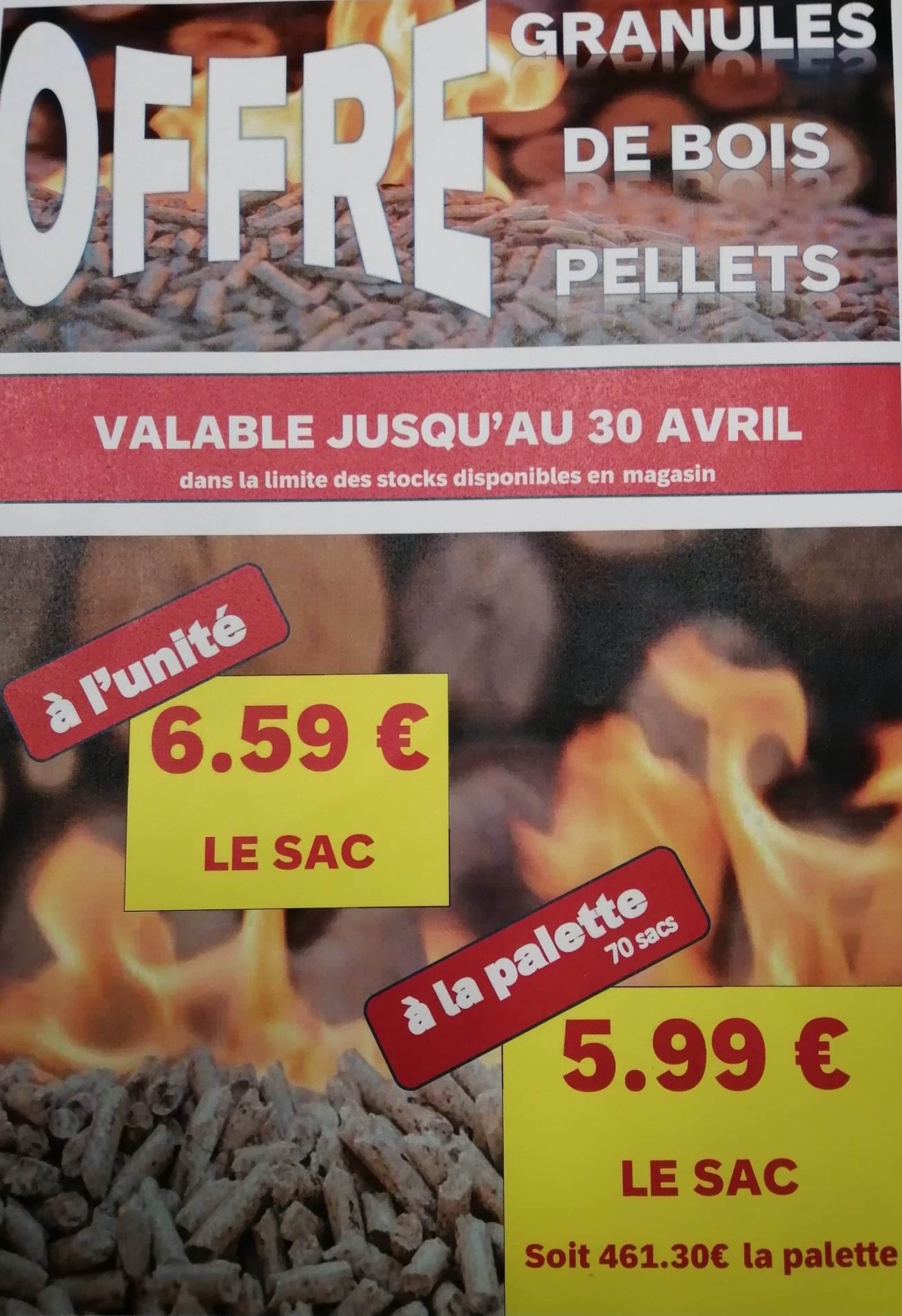 Tarif Pellets Bricomarche 2022