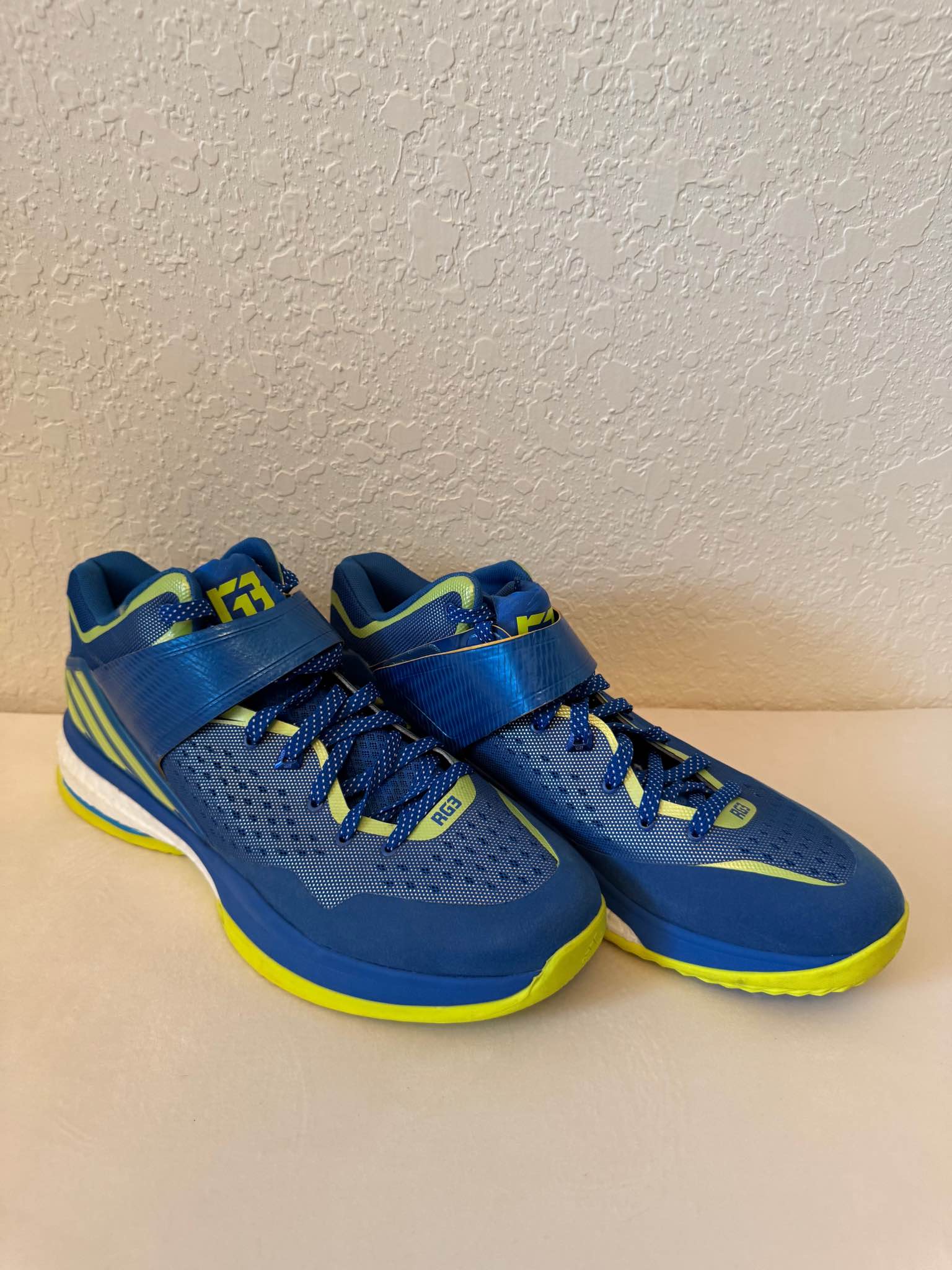 Mens Adidas RG3 Trainer – Blue/Lime – Robert Griffin III - Athletic ...