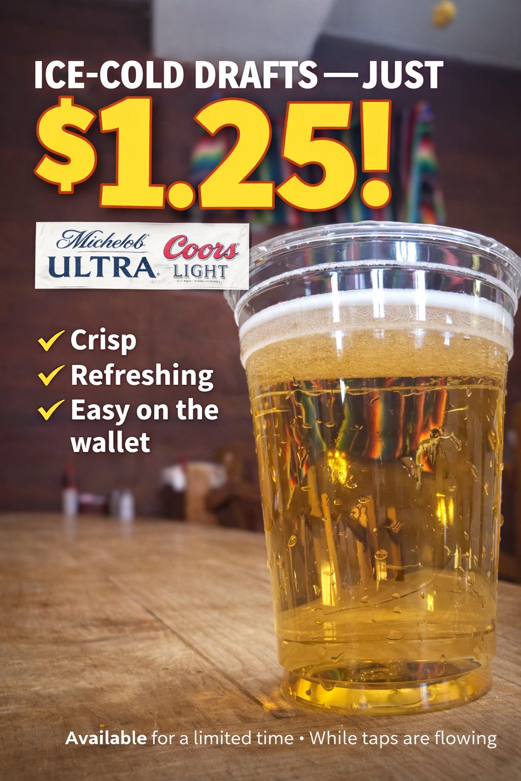 Michoacanos - 🍺 ICE-COLD DRAFTS — JUST $1.25! 🍺 Michelob Ultra • Coors ...
