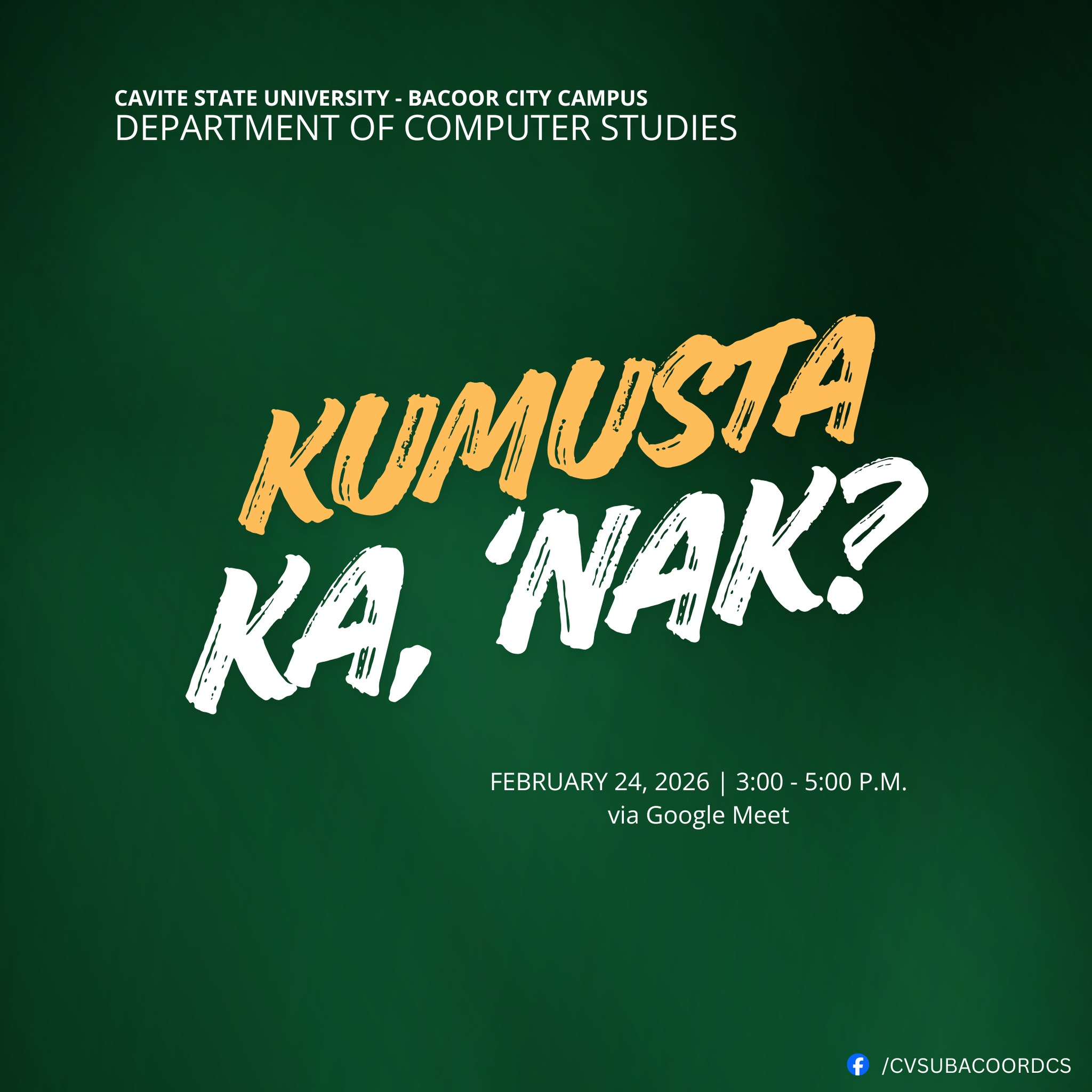 Department of Computer Studies - CVSU Bacoor Campus | Bacoor