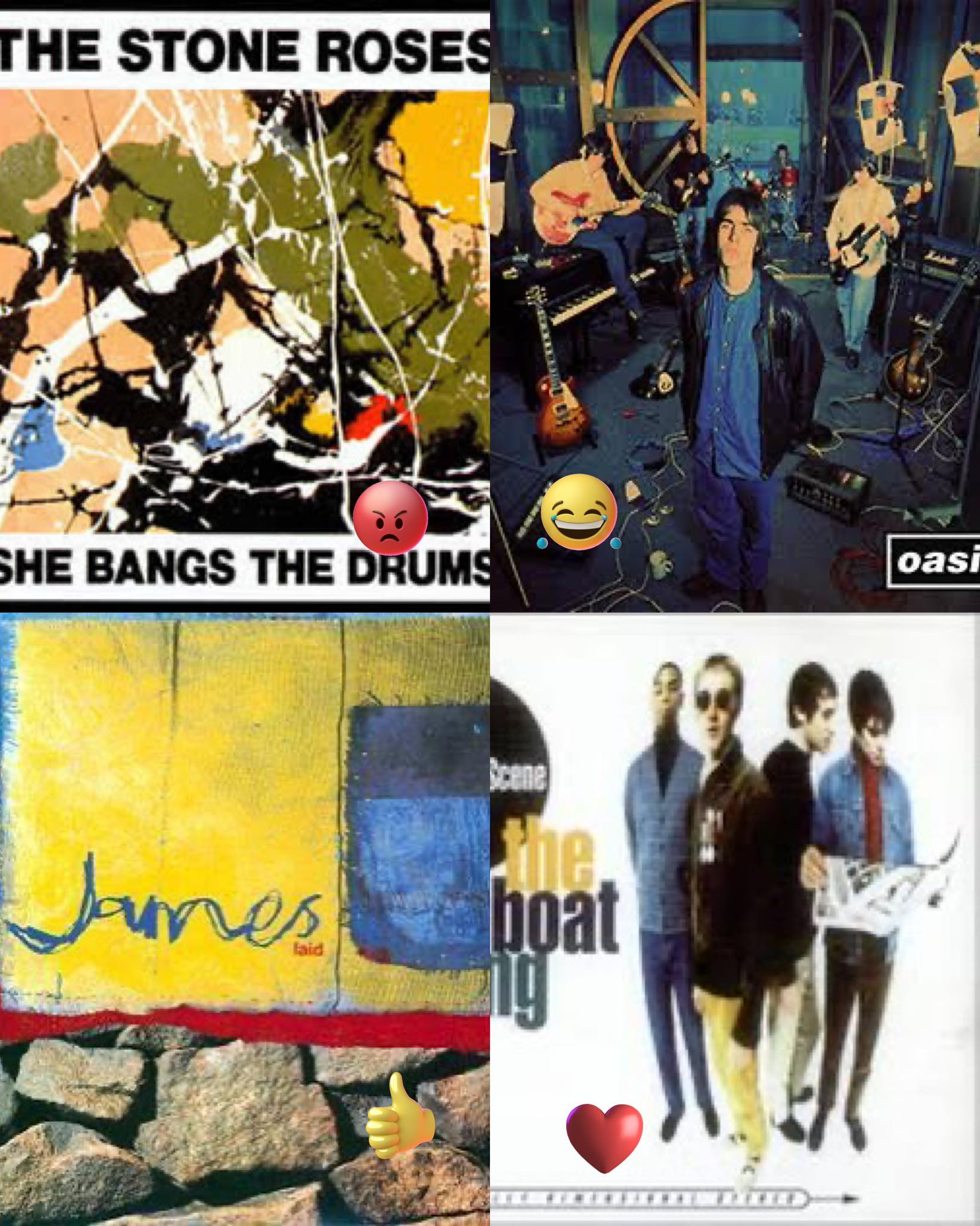 4 for me Oasis What's the Story The Stone Roses The Stone Roses