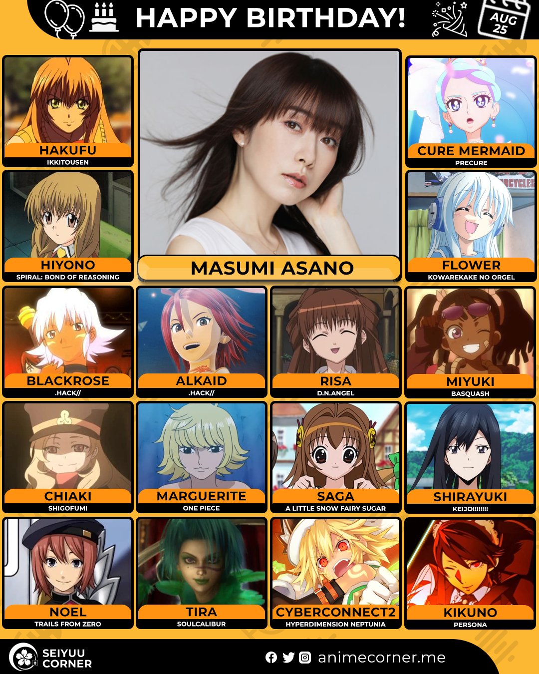 Happy birthday to voice actress Masumi Asano