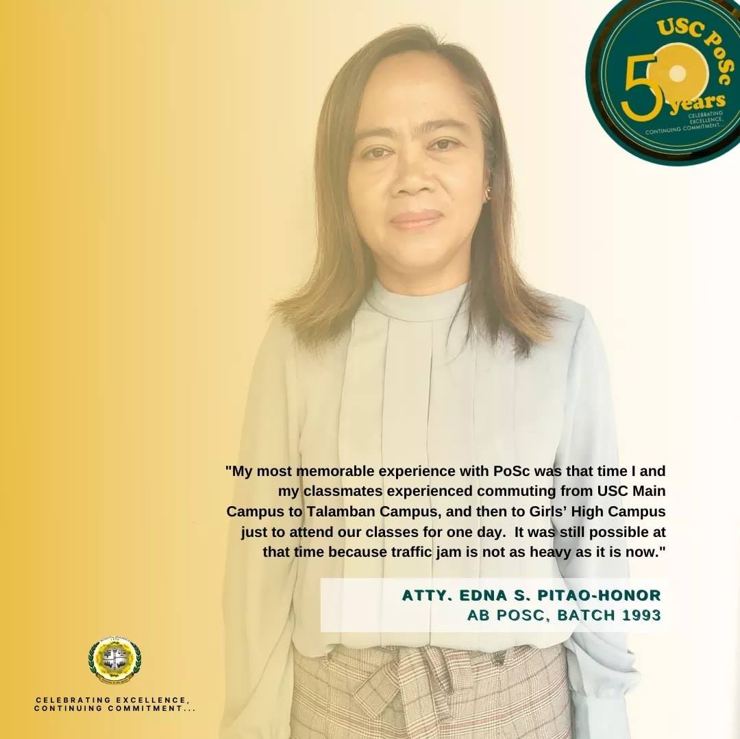 The countdown continues with Atty. Edna S. Pitao-Honor of Batch 1993 ...