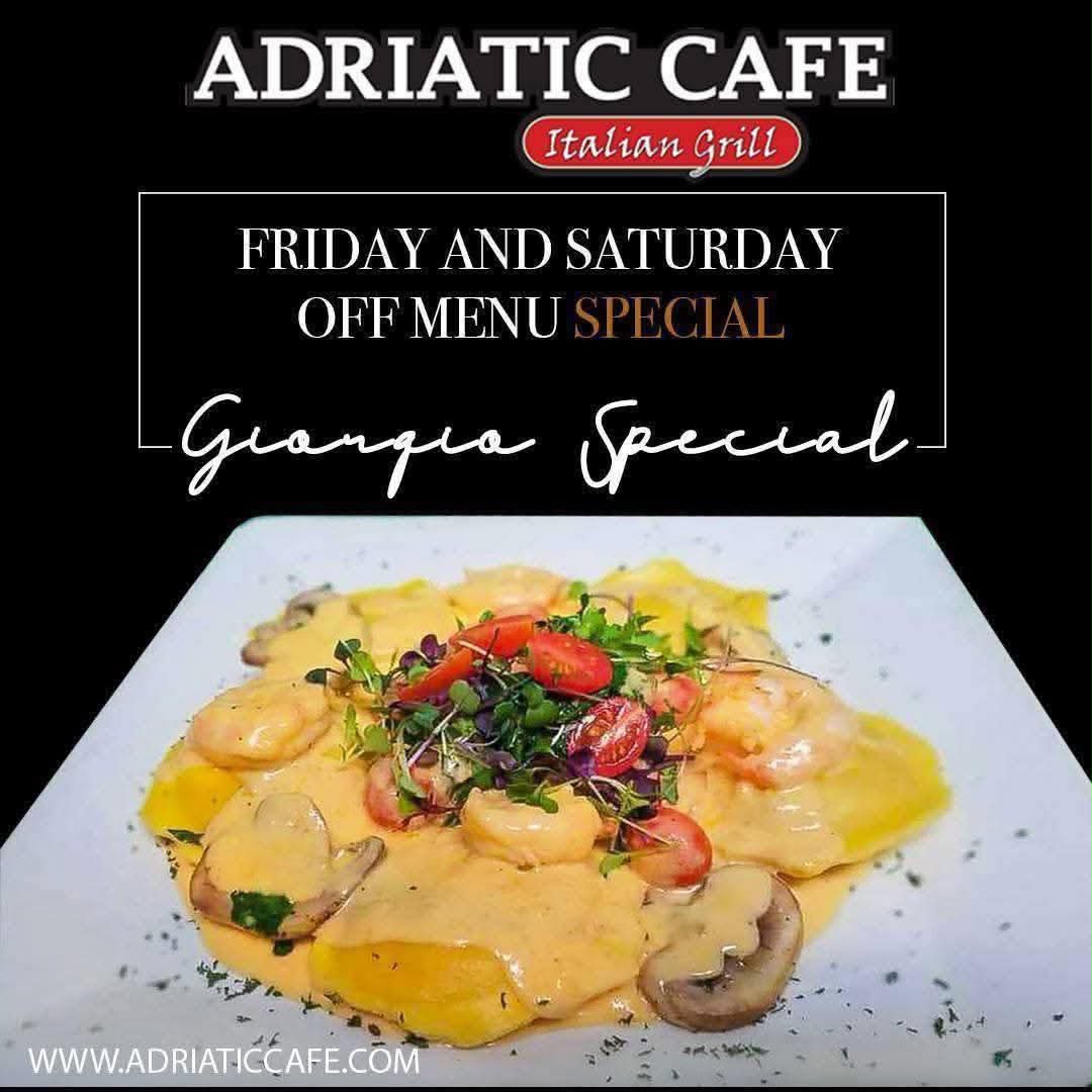 SAI10点　ビジュアルカード　セレブレーションディナー　AMOCAFE Adriatic Cafe's weekend special: Giorgio lobster ravioli