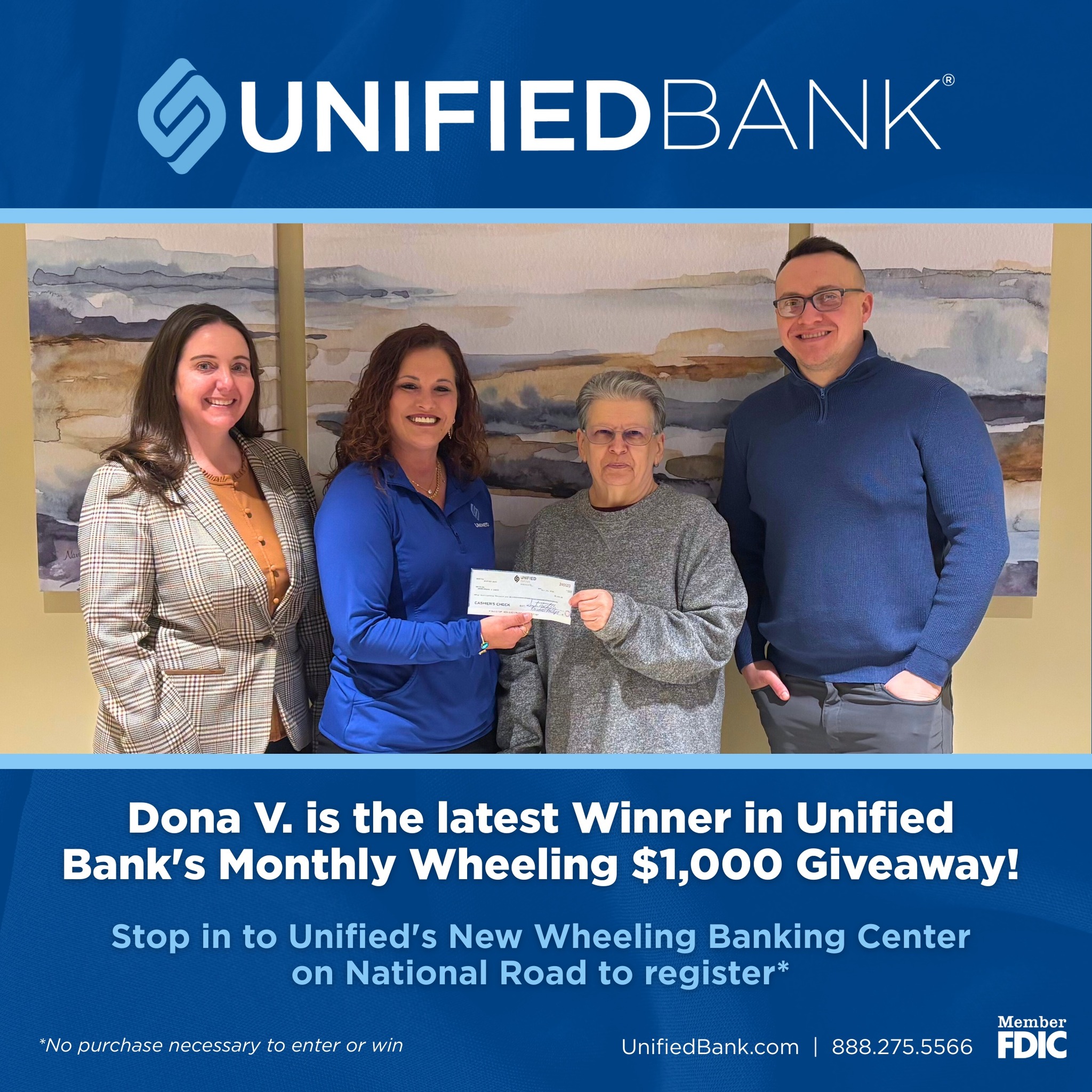 Unified - HOW TO ENTER: - Visit Unified’s new Wheeling Banking Center ...