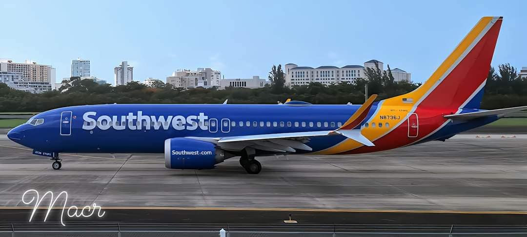 Southwest Airlines Boeing 737-8 Max with 'Love in the Air