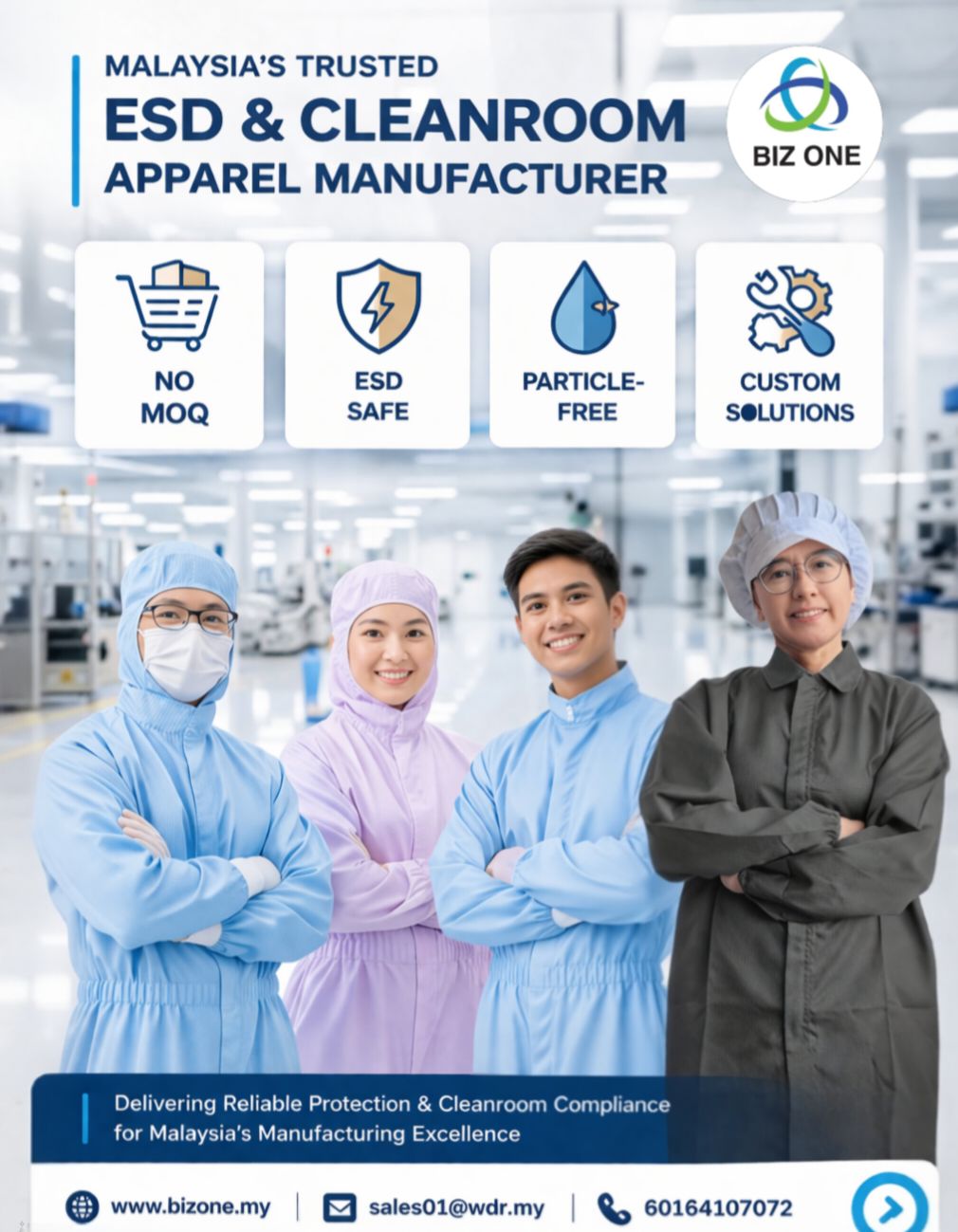 Biz One Sdn Bhd / Malaysia 1 Stop Cleanroom ESD Safe Products Supply ...