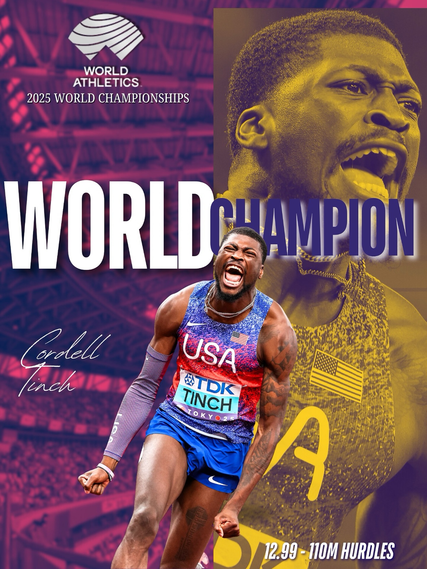 📣 CORDELL TINCH IS A WORLD CHAMPION 📣 Cordell Tinch has won his