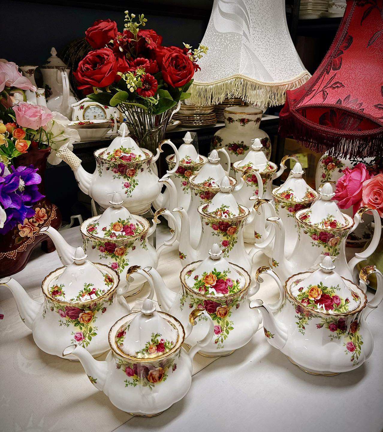 Royal Albert Old Country Roses ? teapots and coffee pots SOLD 