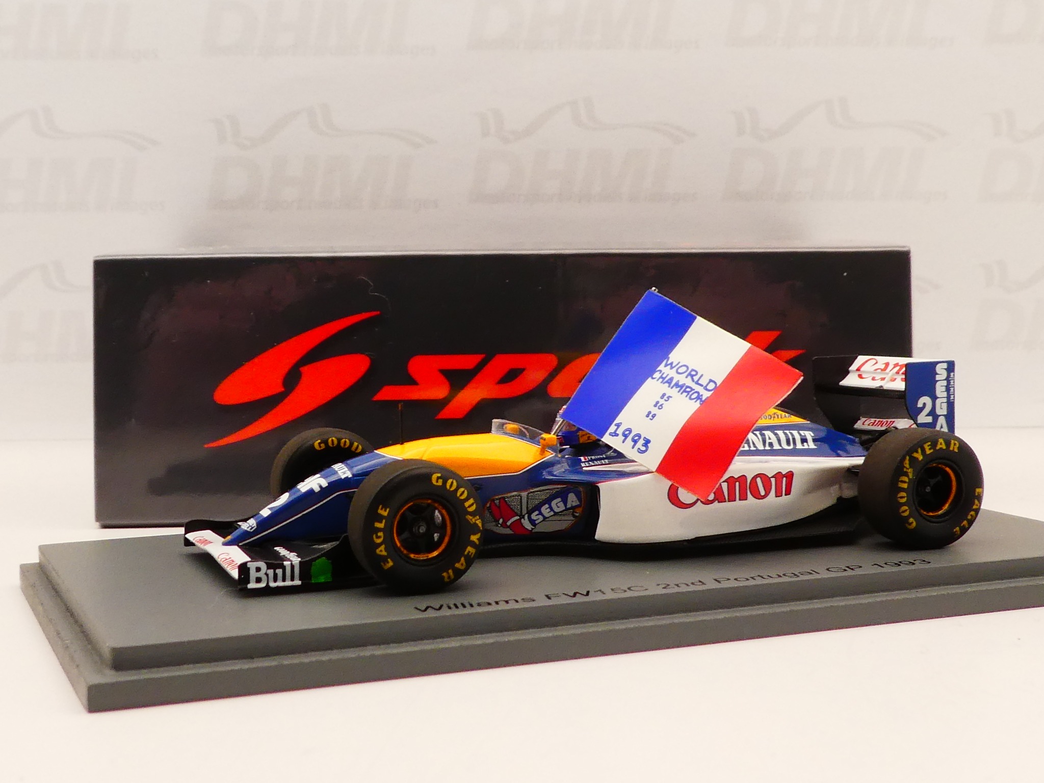 The new Spark 1:43 Alain Prost Williams FW15C Portugal GP 1993