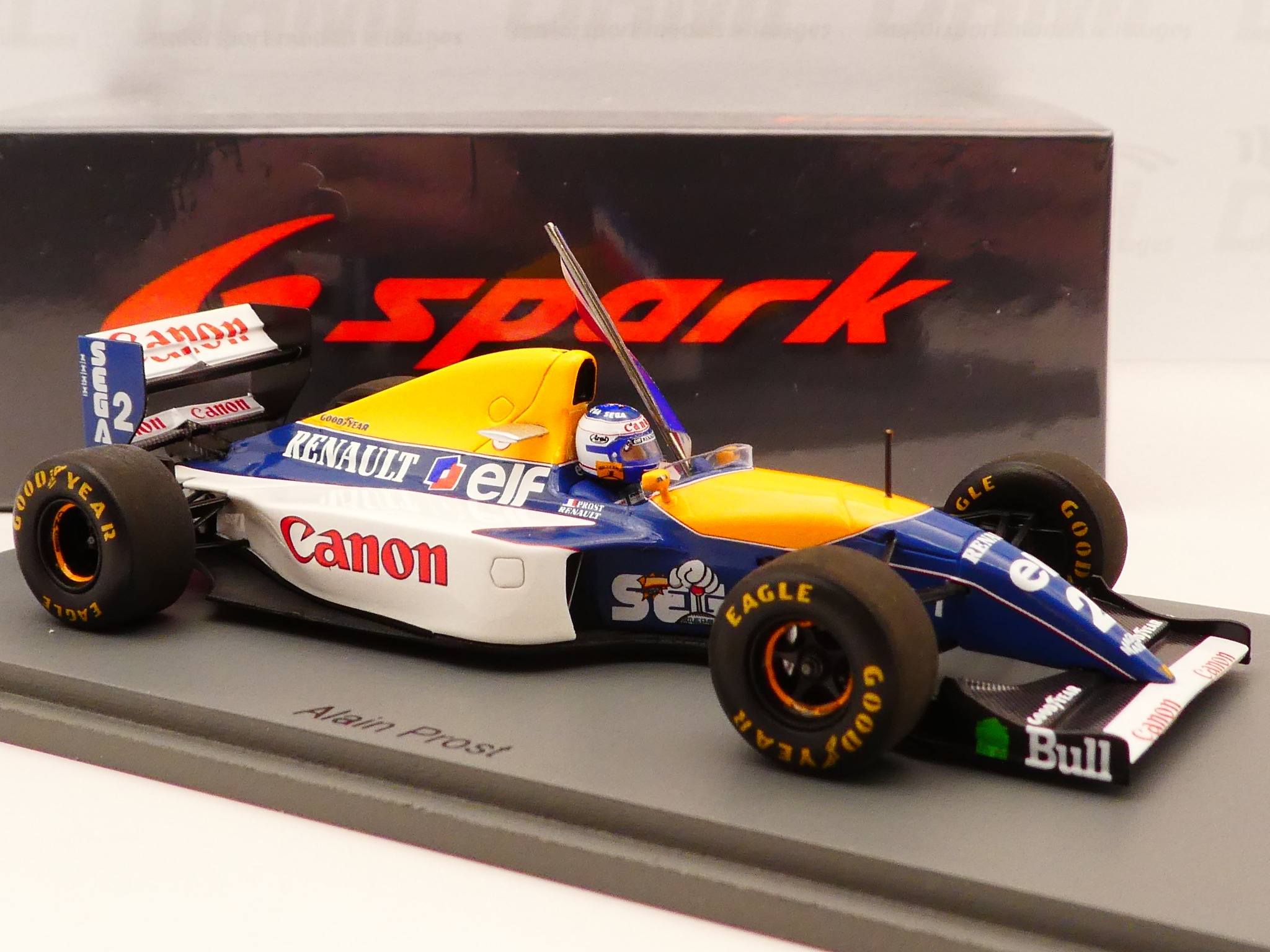 The new Spark 1:43 Alain Prost Williams FW15C Portugal GP 1993