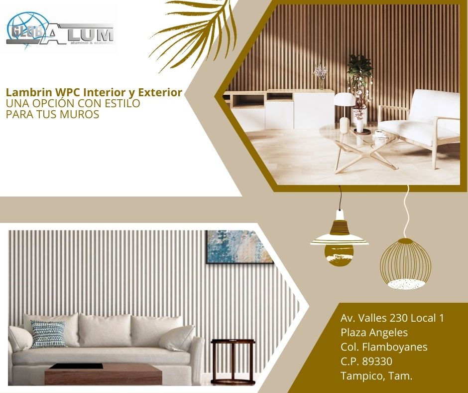 GlobAlum - WPC MURO INTERIOR TIPO LAMBRÍN Transforma tus paredes y ...