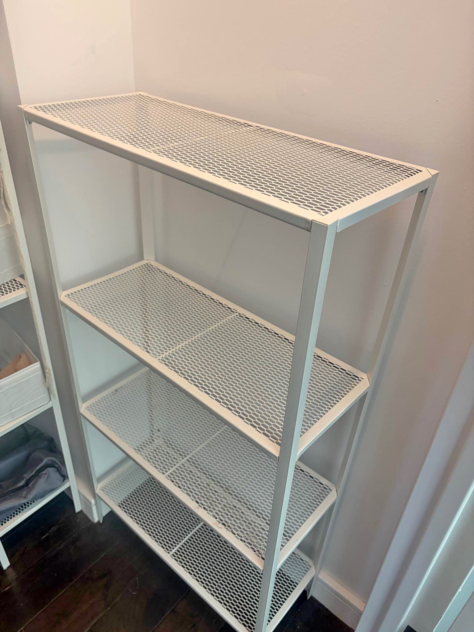 White metal shelving unit - Closet Organizers - Mineola, New York ...