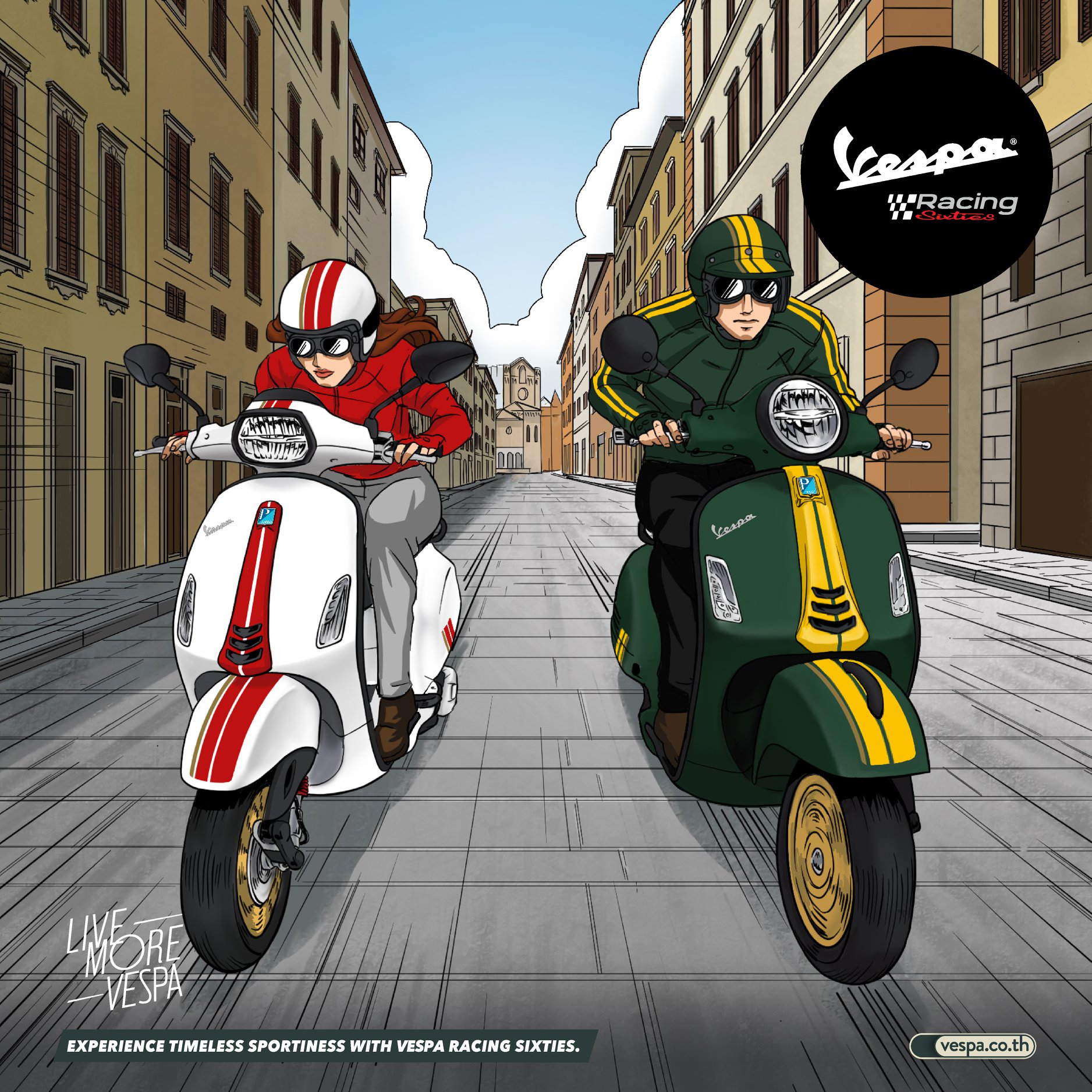 Vespa Racing Sixties ความสปอร์ตเร้าใจจากการแข่งขันในยุค ’60s สู่การ ...