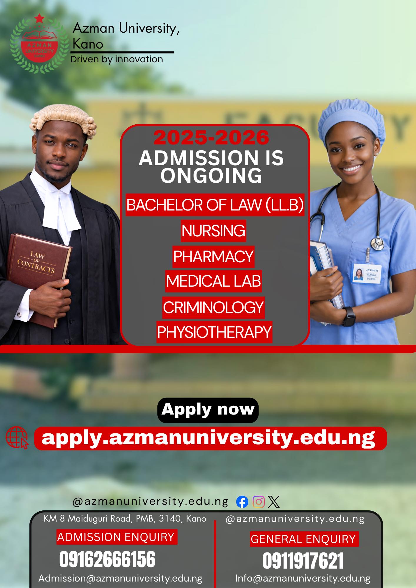 Azman - Admissions are now open at Azman University, Kano. Step into a ...