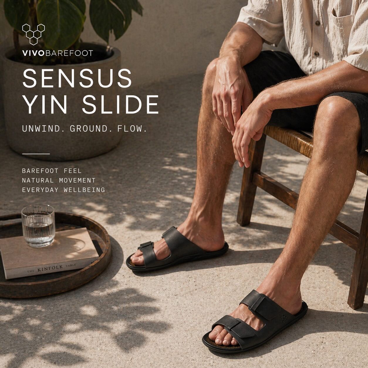 Vivobarefoot - A NEW OPEN-TOE HERO Meet the Sensus Yin Slide